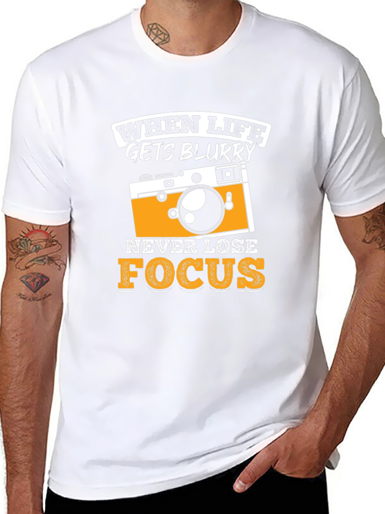 Funny Camera Graphic T-Shirt - When Life Gets Blurry