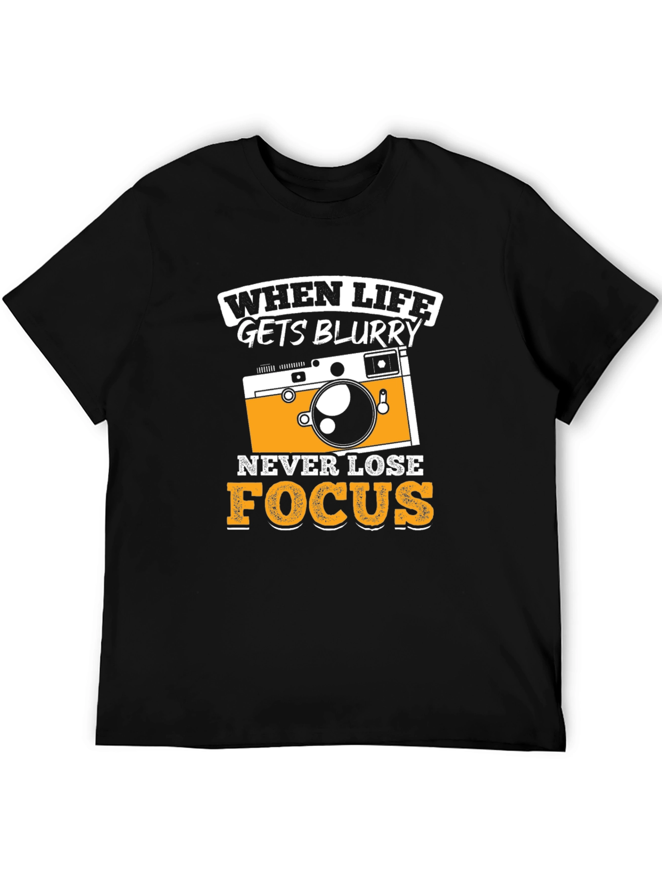 Funny Camera Graphic T-Shirt - When Life Gets Blurry