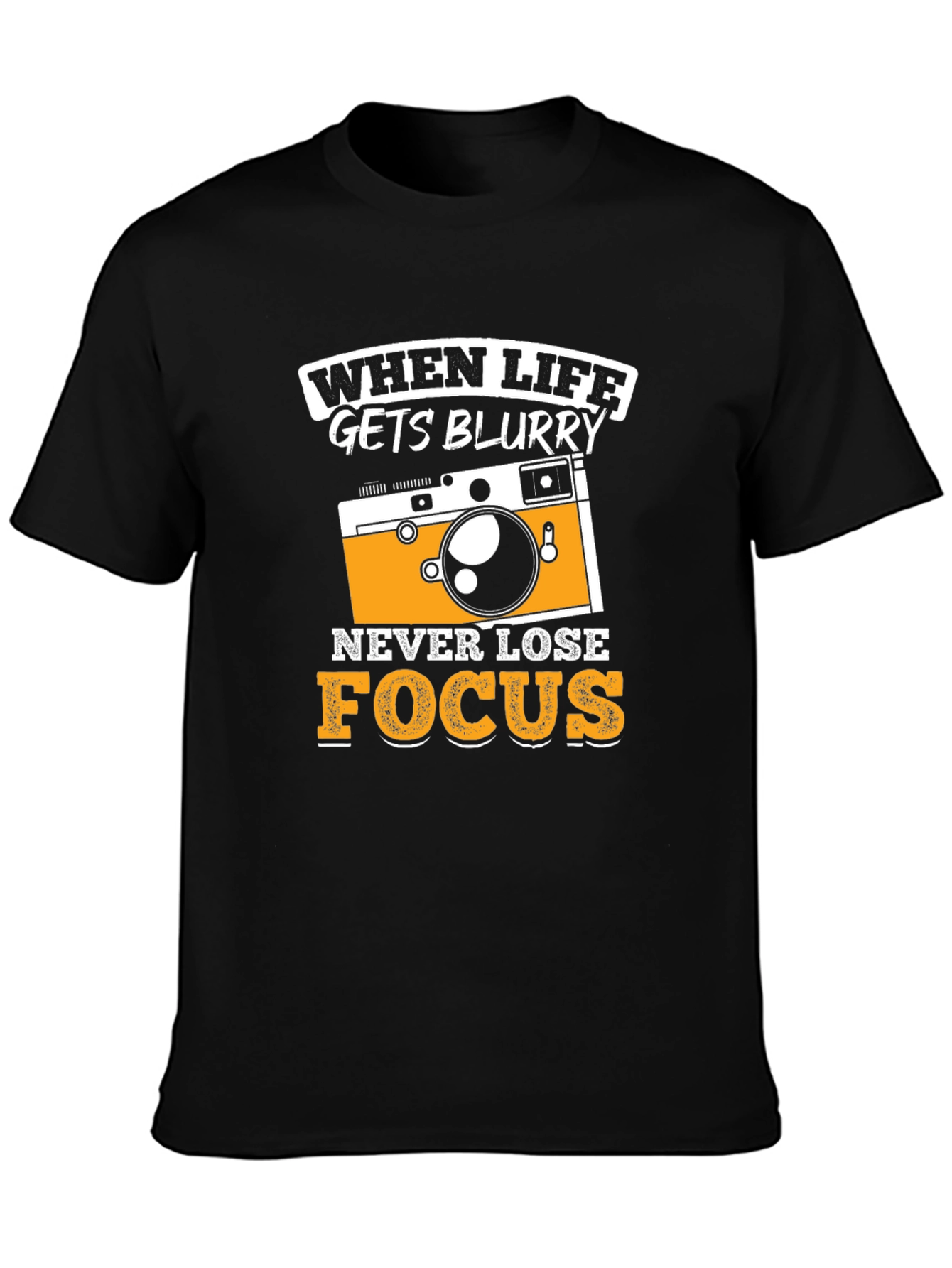 Funny Camera Graphic T-Shirt - When Life Gets Blurry