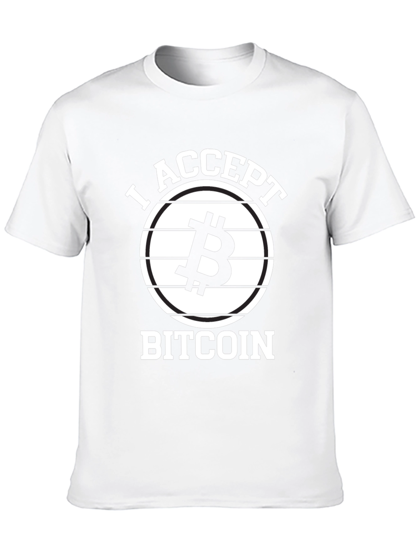 I Accept Bitcoin Black Tee - Crypto Currency T-Shirt