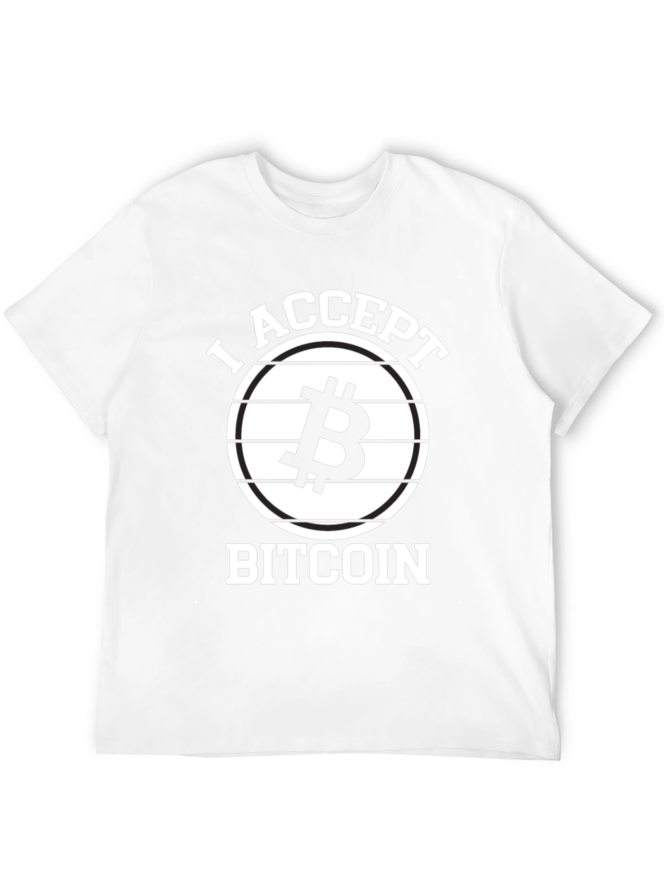 I Accept Bitcoin Black Tee - Crypto Currency T-Shirt