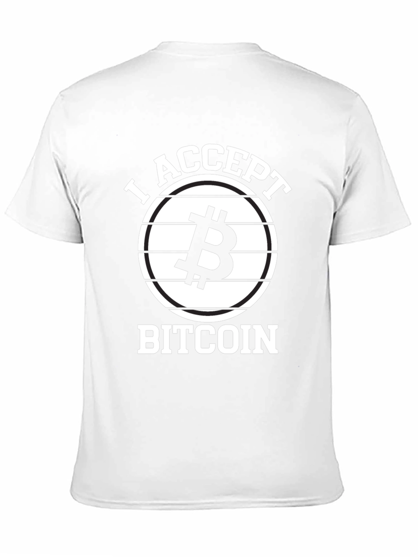 I Accept Bitcoin Black Tee - Crypto Currency T-Shirt