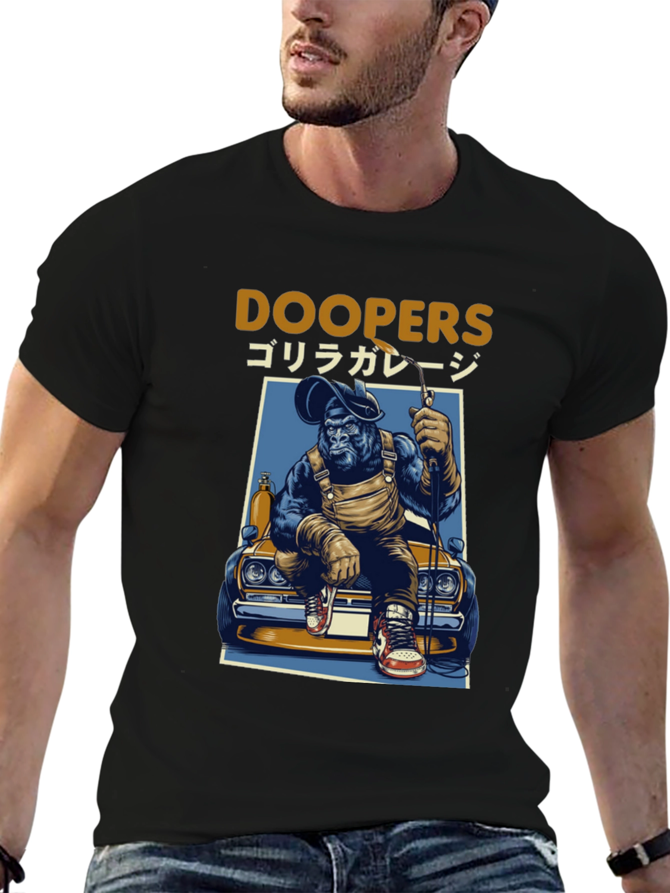 Doopers Gorilla Garage Black T-Shirt