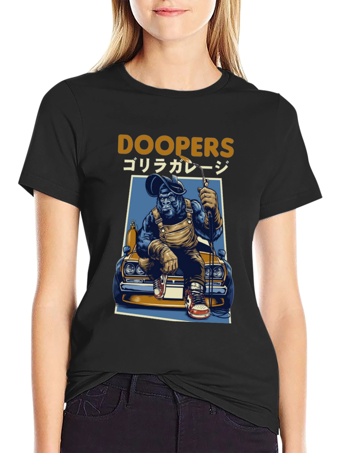 Doopers Gorilla Garage Black T-Shirt