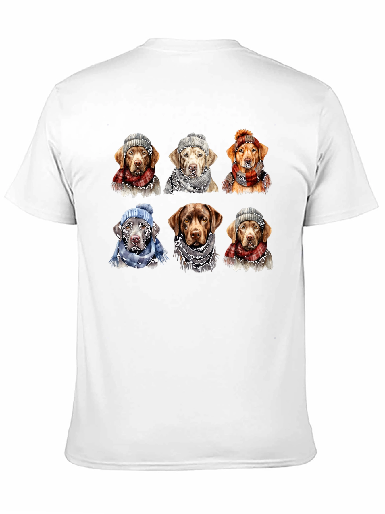 Labrador Dog Christmas Winter Hat Scarf T-Shirt