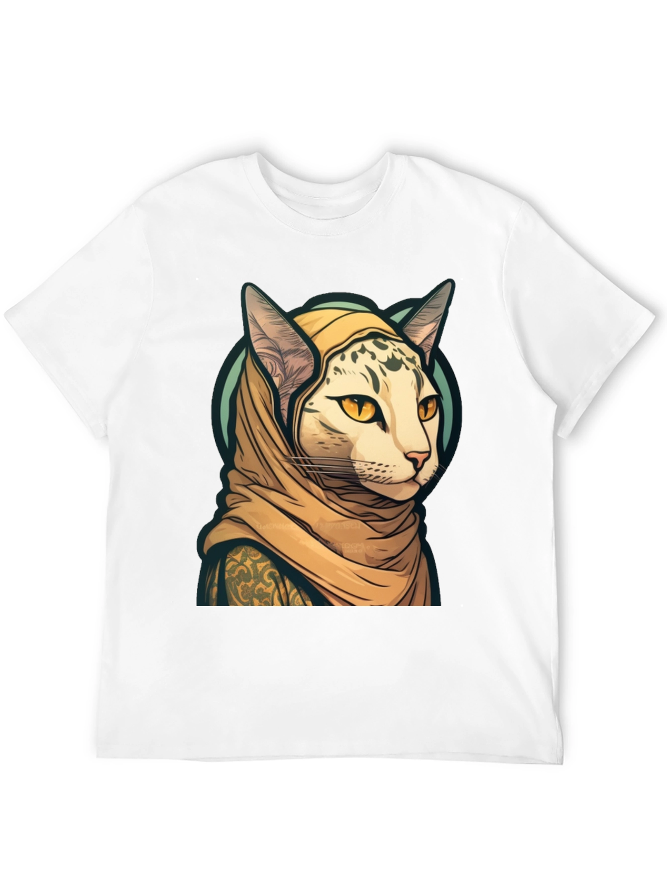 Cat in Headscarf T-Shirt - Unique Graphic Tee