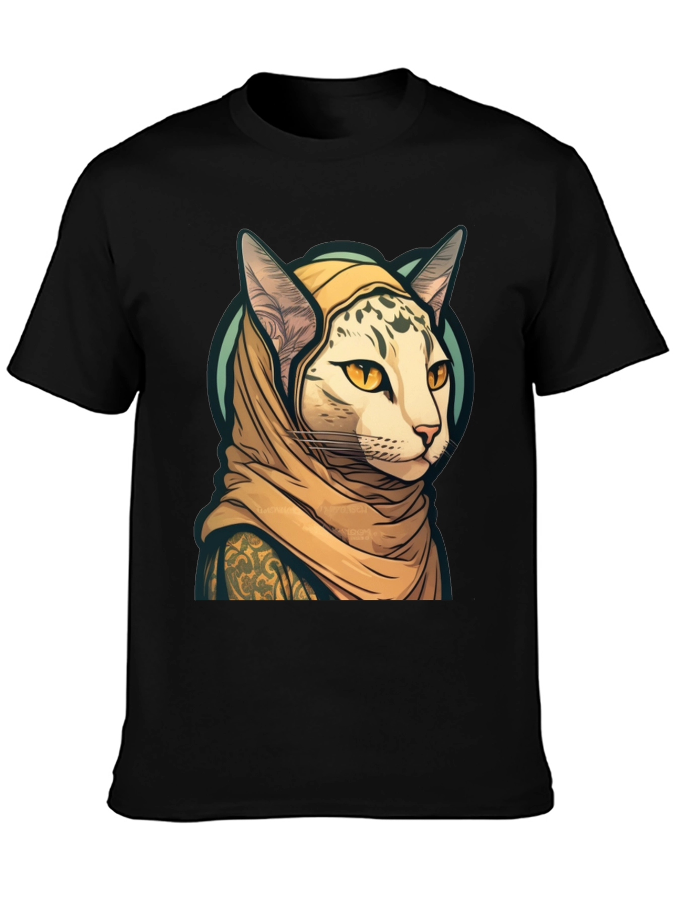 Cat in Headscarf T-Shirt - Unique Graphic Tee