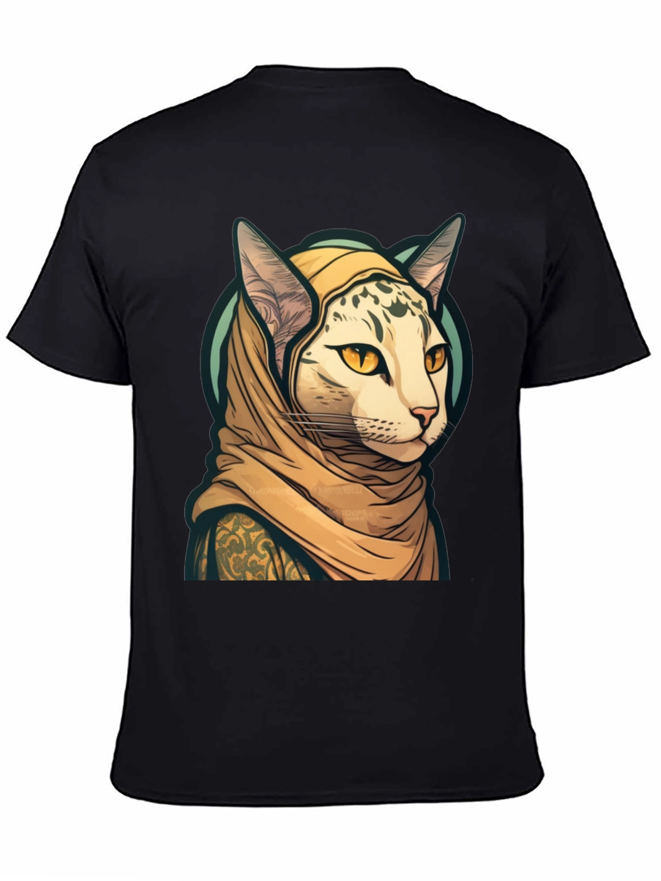 Cat in Headscarf T-Shirt - Unique Graphic Tee