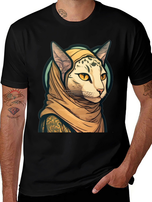 Cat in Headscarf T-Shirt - Unique Graphic Tee