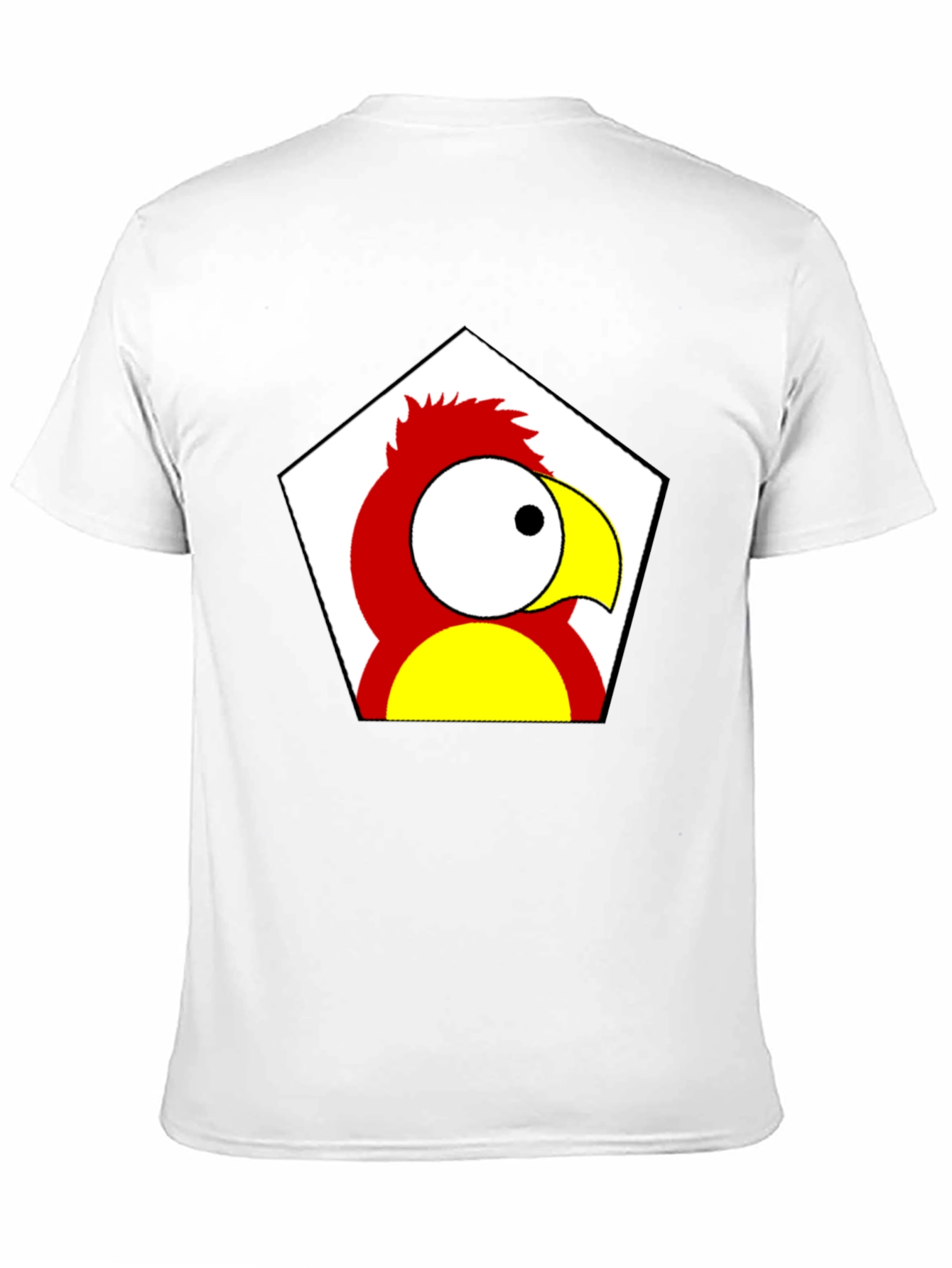 Cartoon Parrot Graphic Tee - Black Unisex T-Shirt