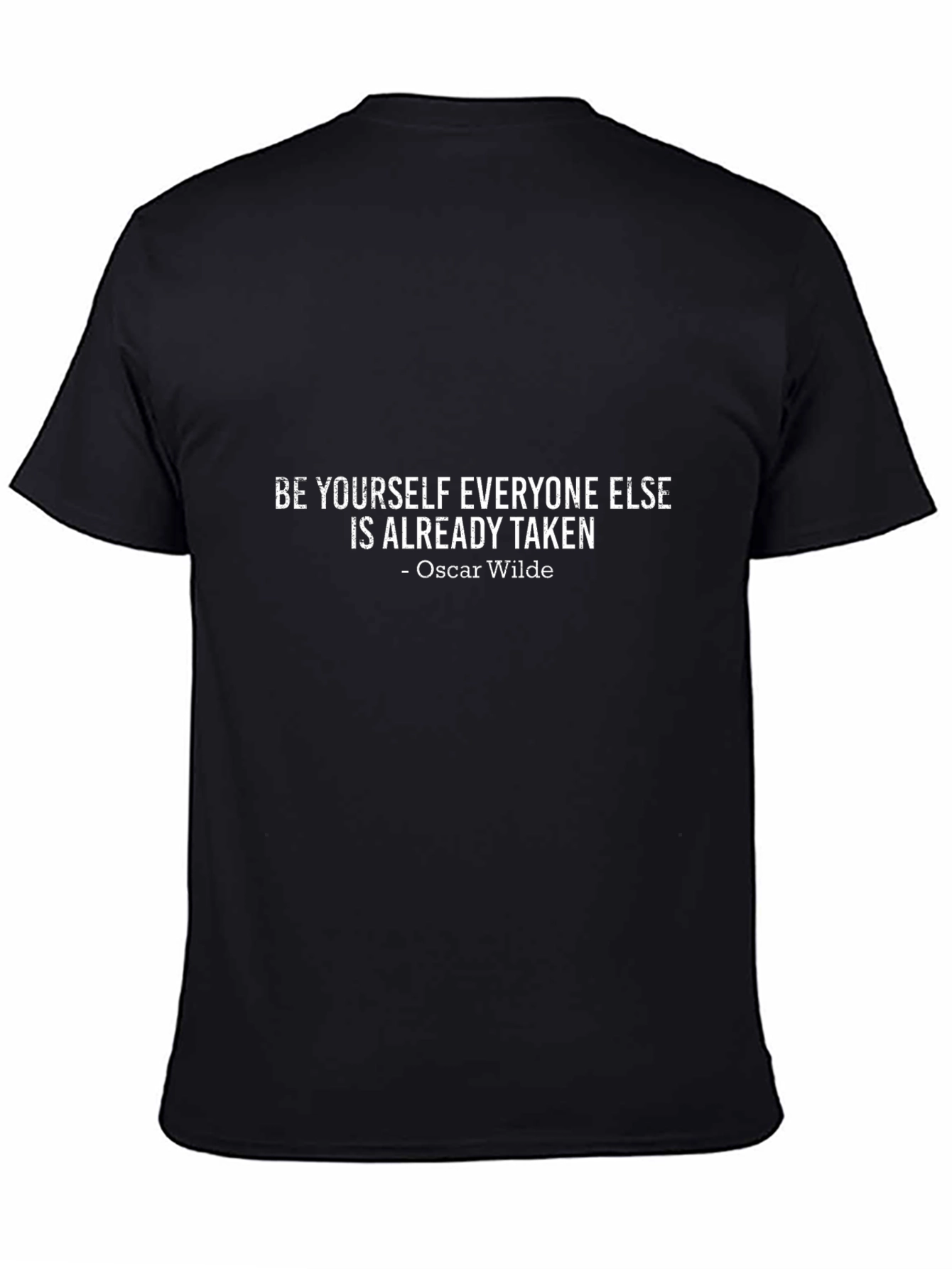 Be Yourself Oscar Wilde Quote Black Tee