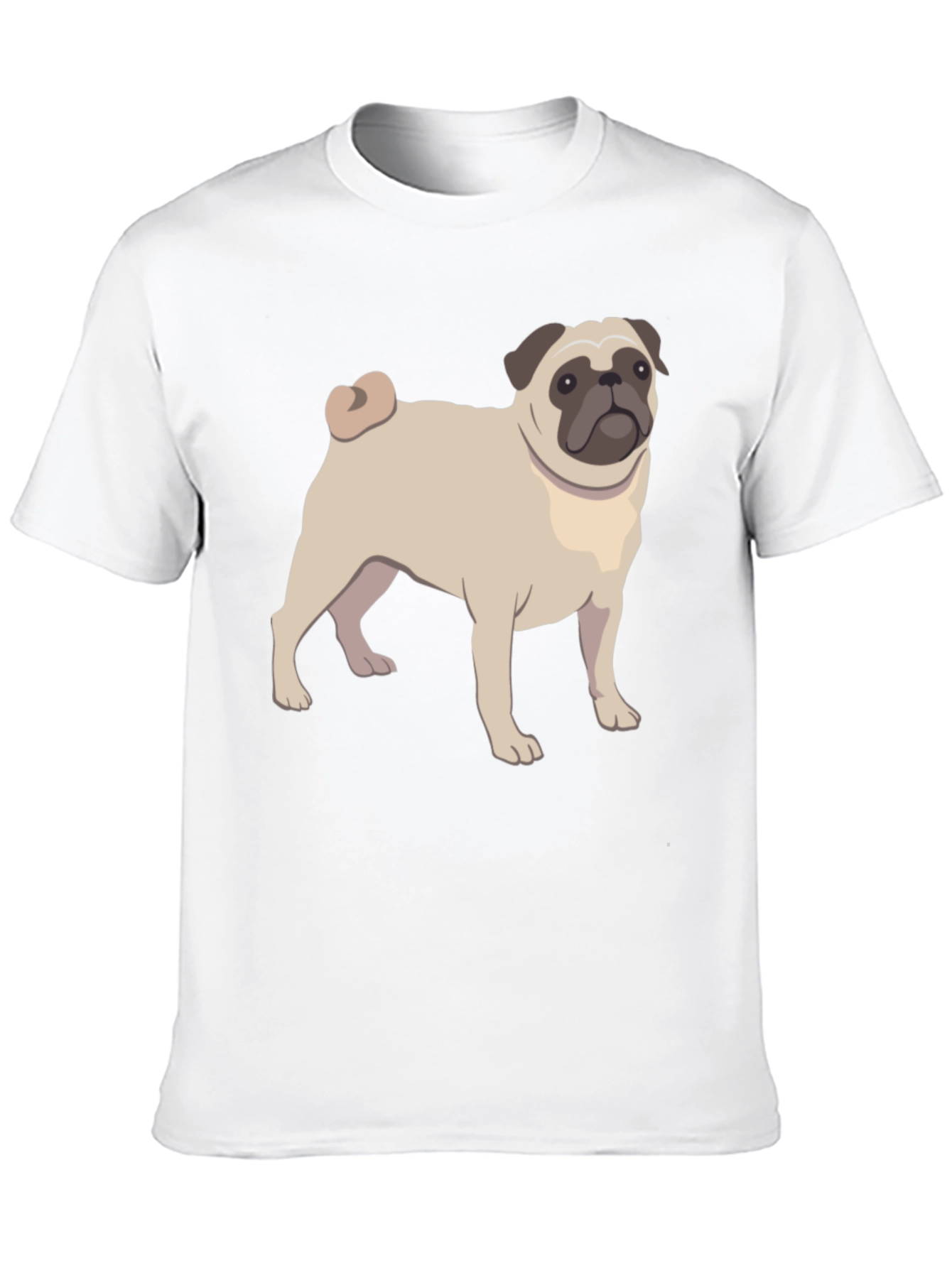 Pug Graphic T-Shirt - Black Cotton Blend