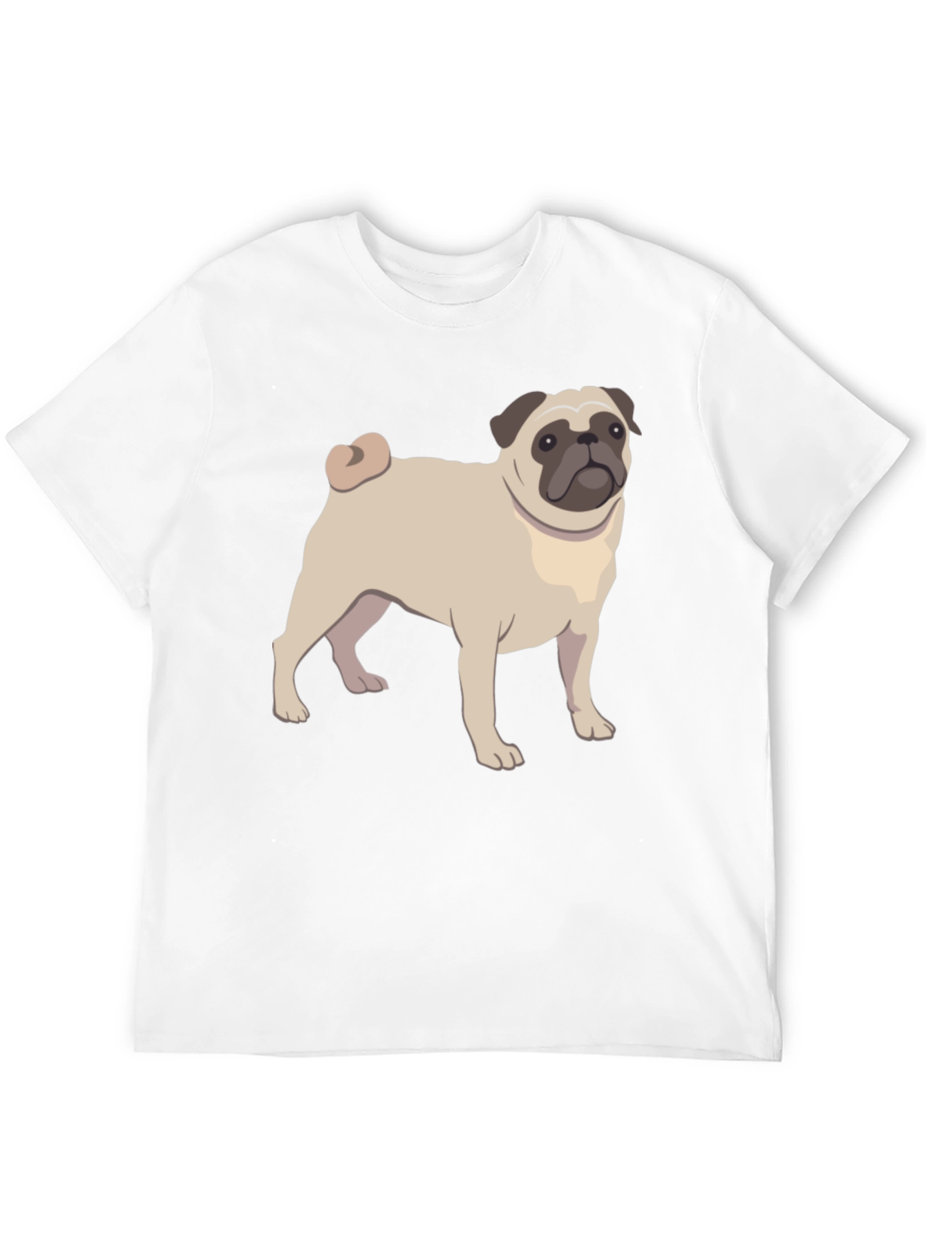 Pug Graphic T-Shirt - Black Cotton Blend