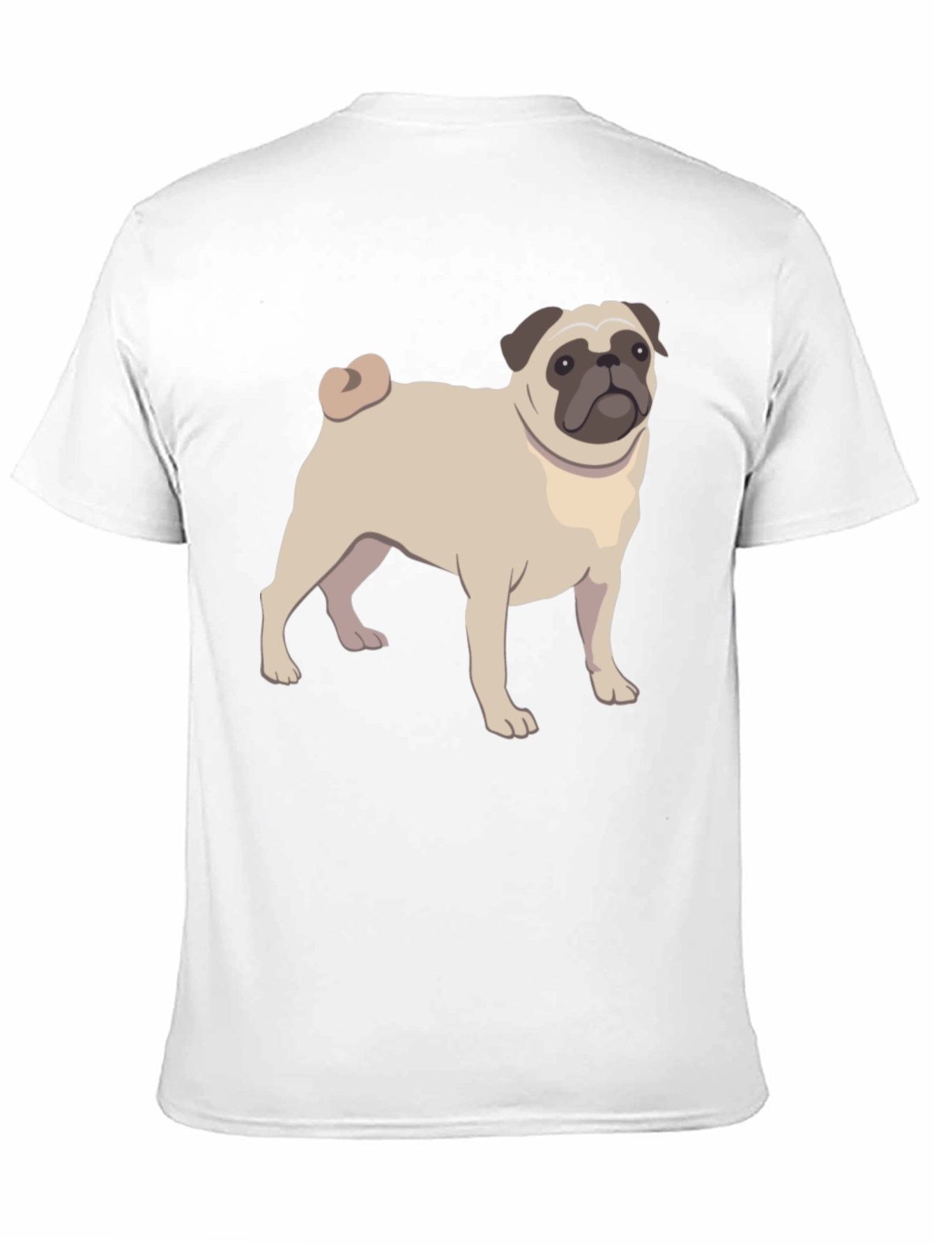 Pug Graphic T-Shirt - Black Cotton Blend