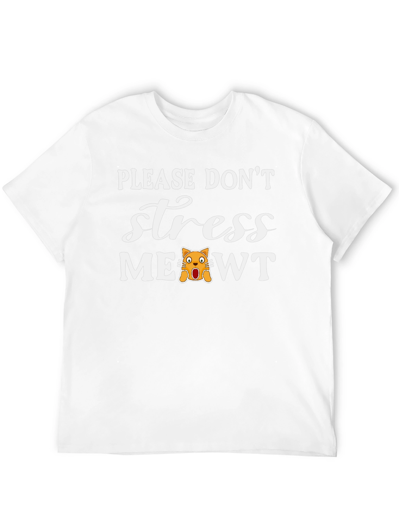 Dont Stress Meowt Cat Graphic Black T-Shirt