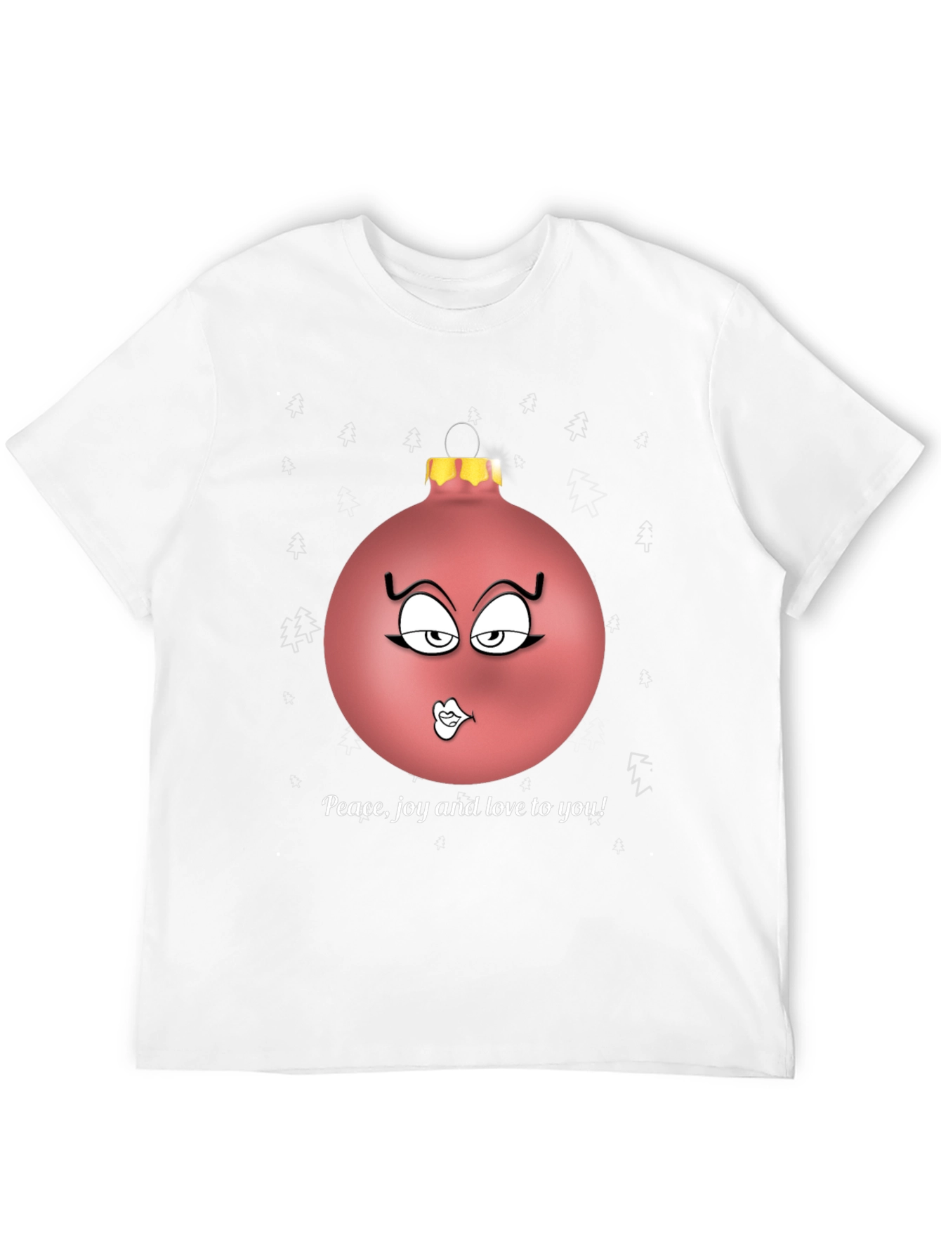 Festive Peace Joy Love Ornament Graphic Tee