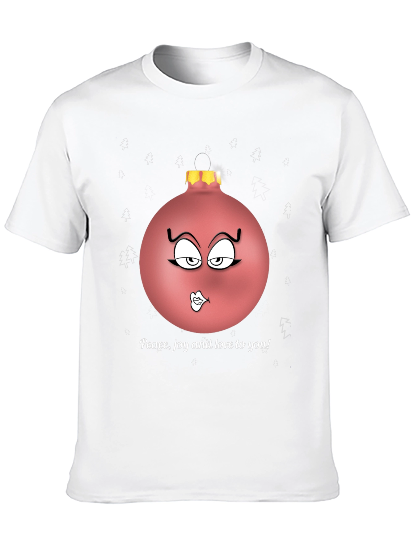 Festive Peace Joy Love Ornament Graphic Tee