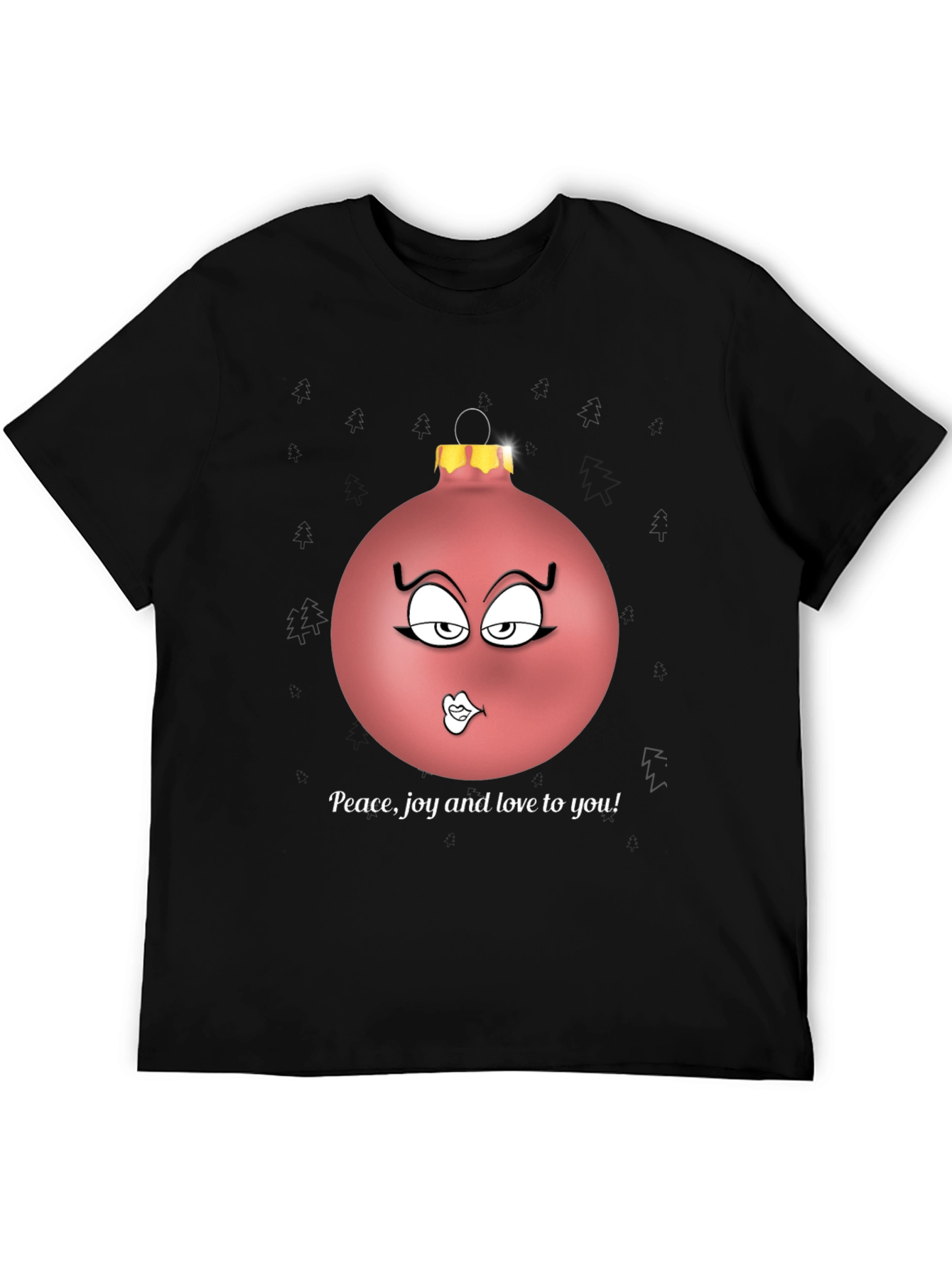 Festive Peace Joy Love Ornament Graphic Tee