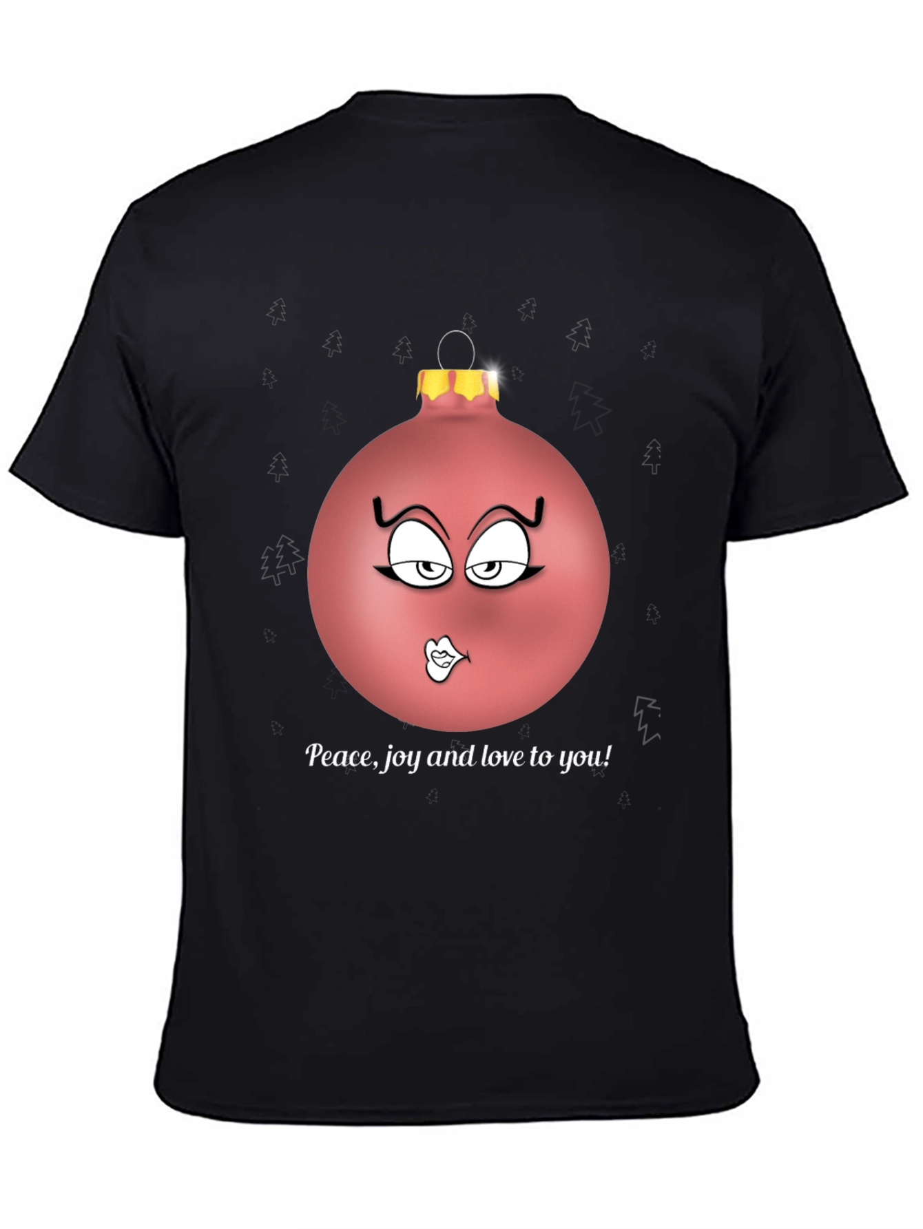 Festive Peace Joy Love Ornament Graphic Tee