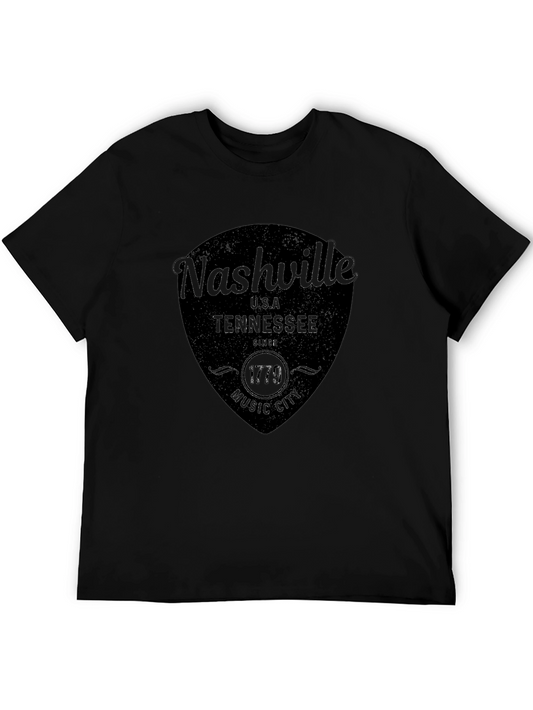 Nashville Tennessee Black Graphic T-Shirt