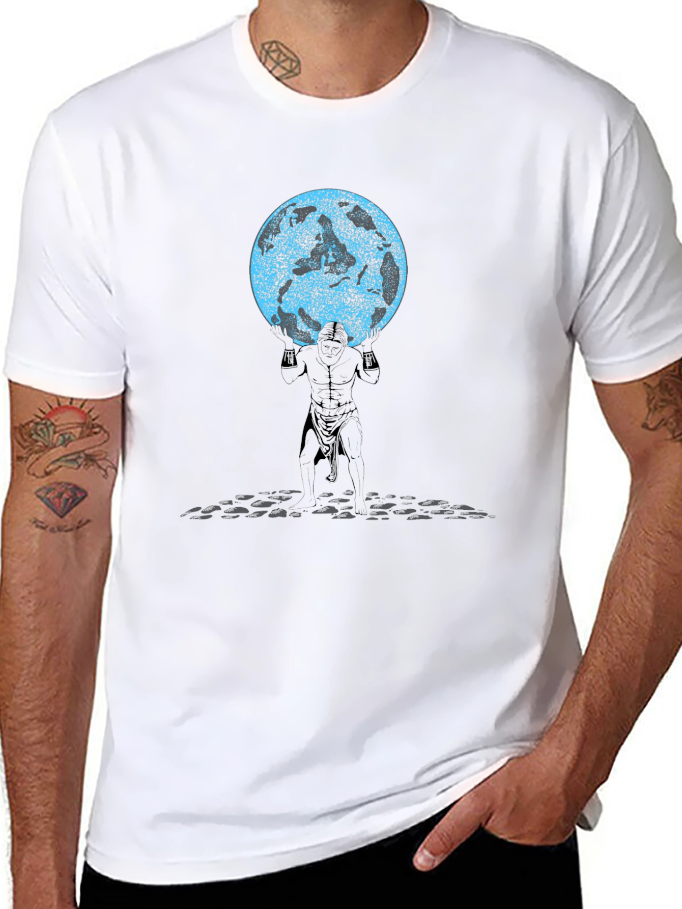 Atlas Holding the World Mens Graphic Tee
