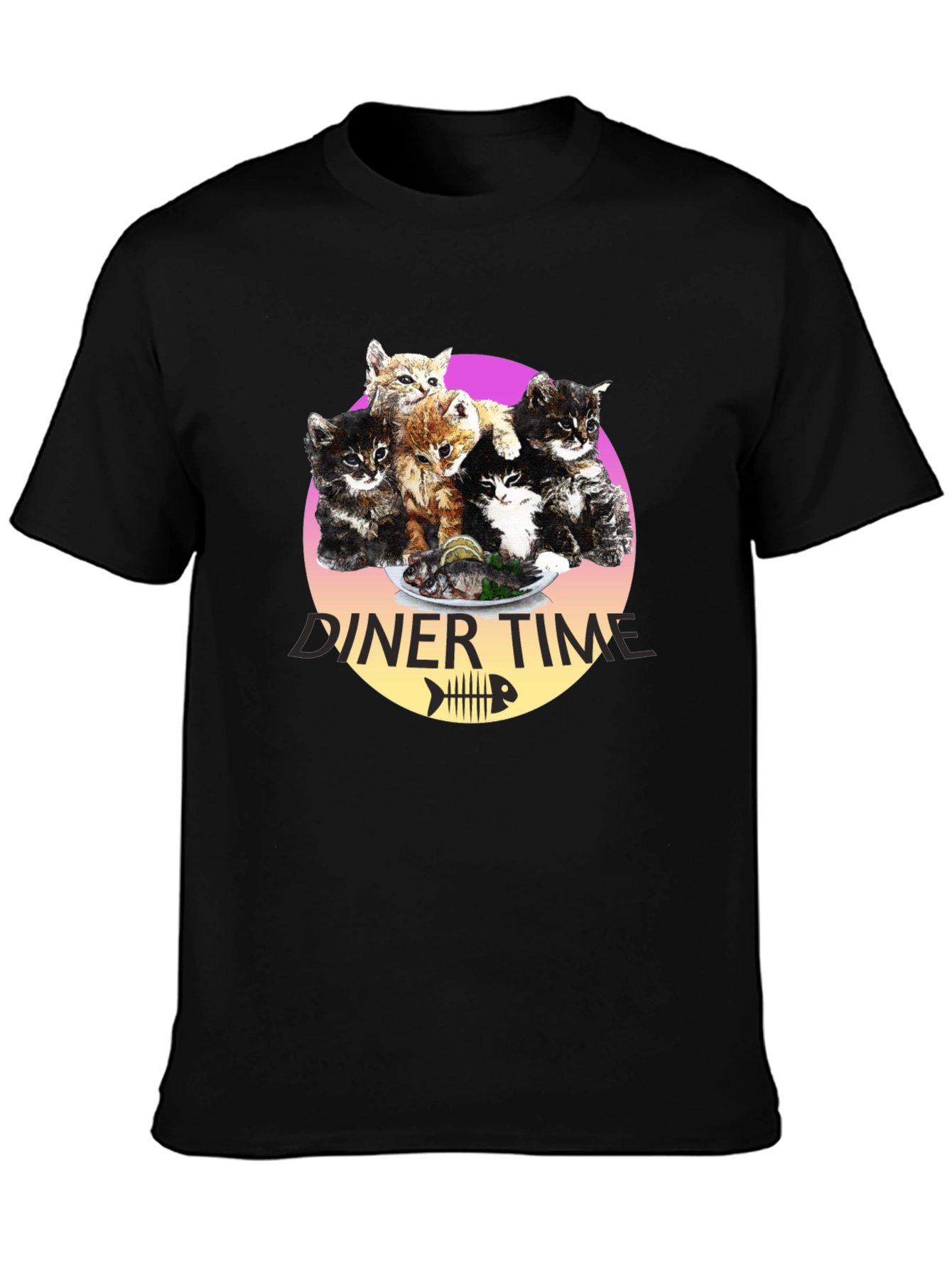 Kitten Diner Time T-Shirt - Funny Cat Lover Tee