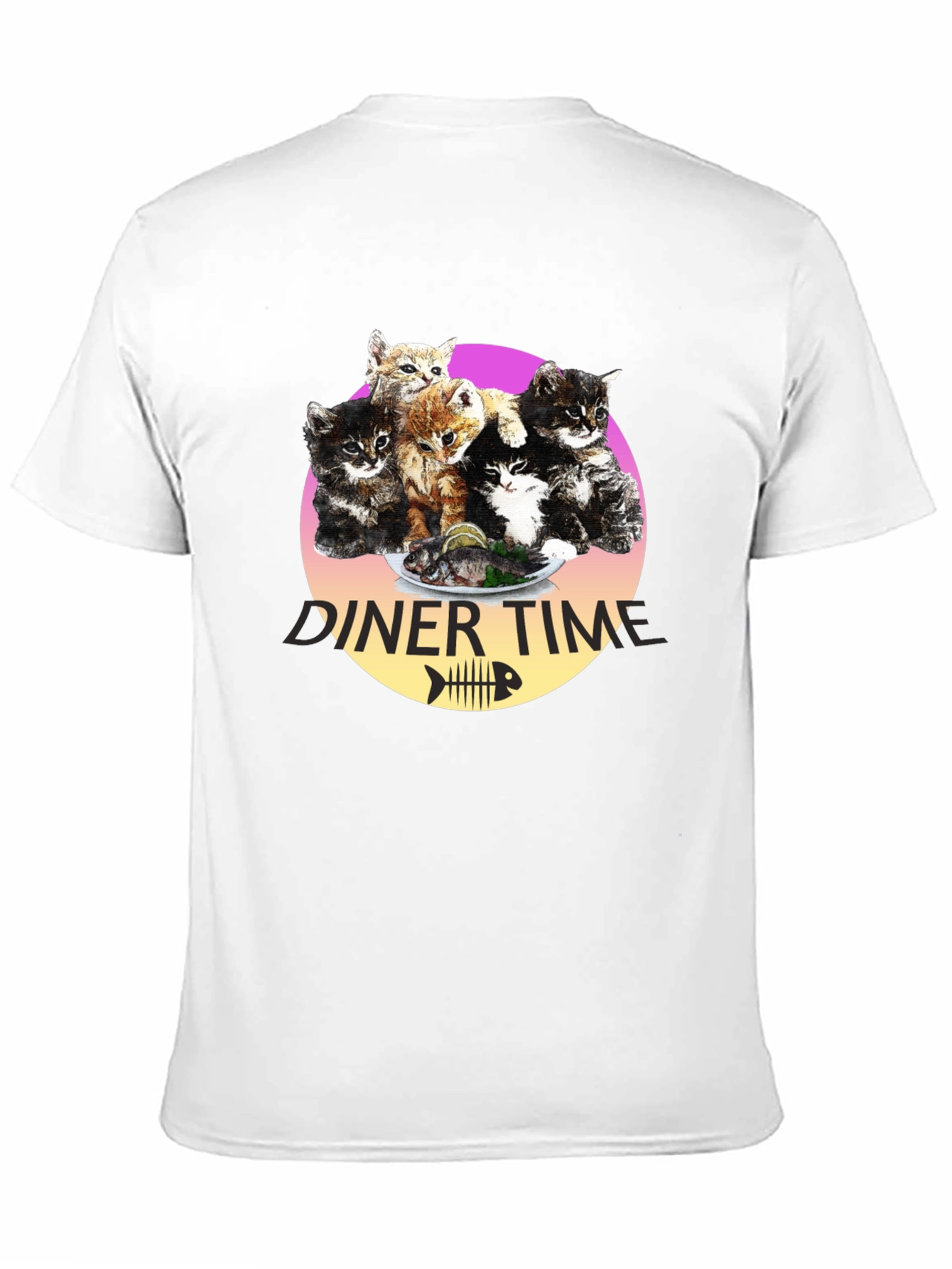 Kitten Diner Time T-Shirt - Funny Cat Lover Tee