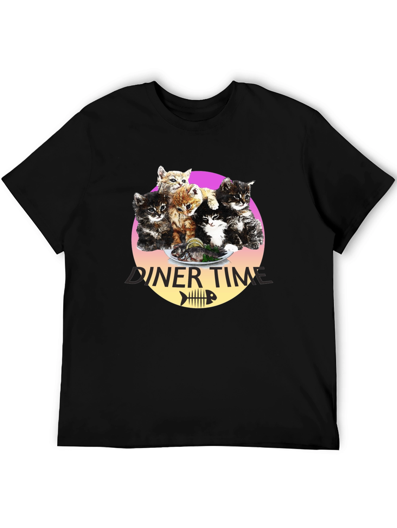 Kitten Diner Time T-Shirt - Funny Cat Lover Tee