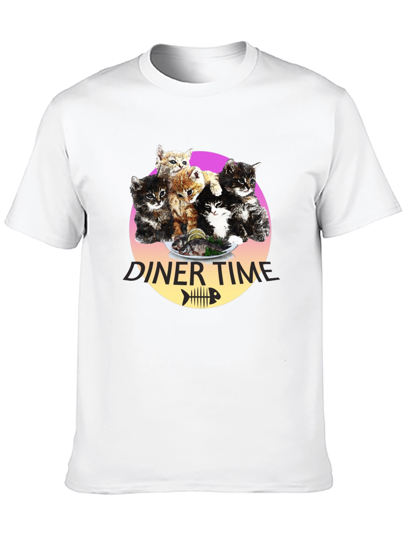Kitten Diner Time T-Shirt - Funny Cat Lover Tee