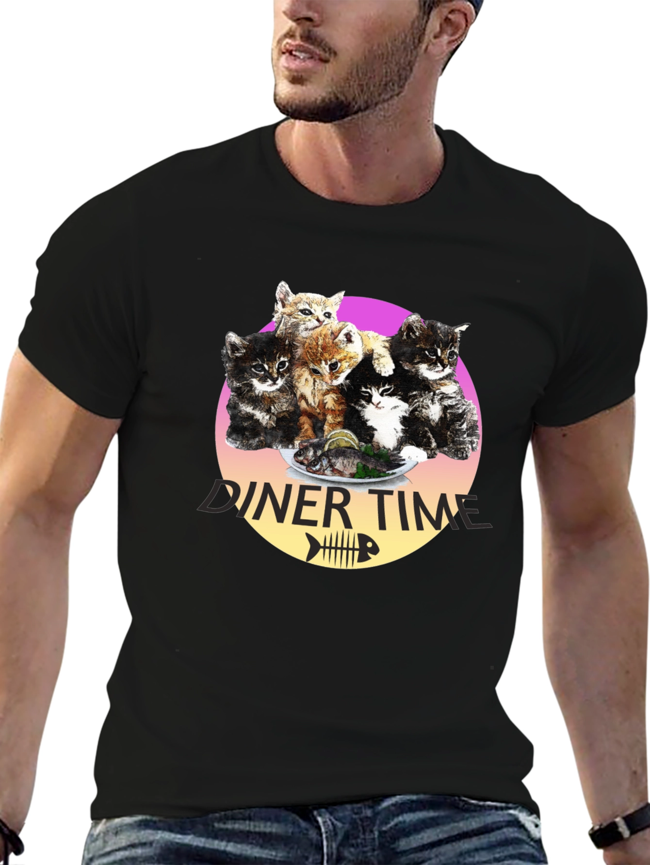 Kitten Diner Time T-Shirt - Funny Cat Lover Tee