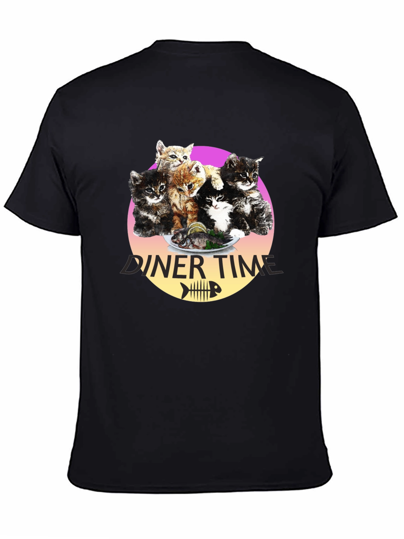 Kitten Diner Time T-Shirt - Funny Cat Lover Tee