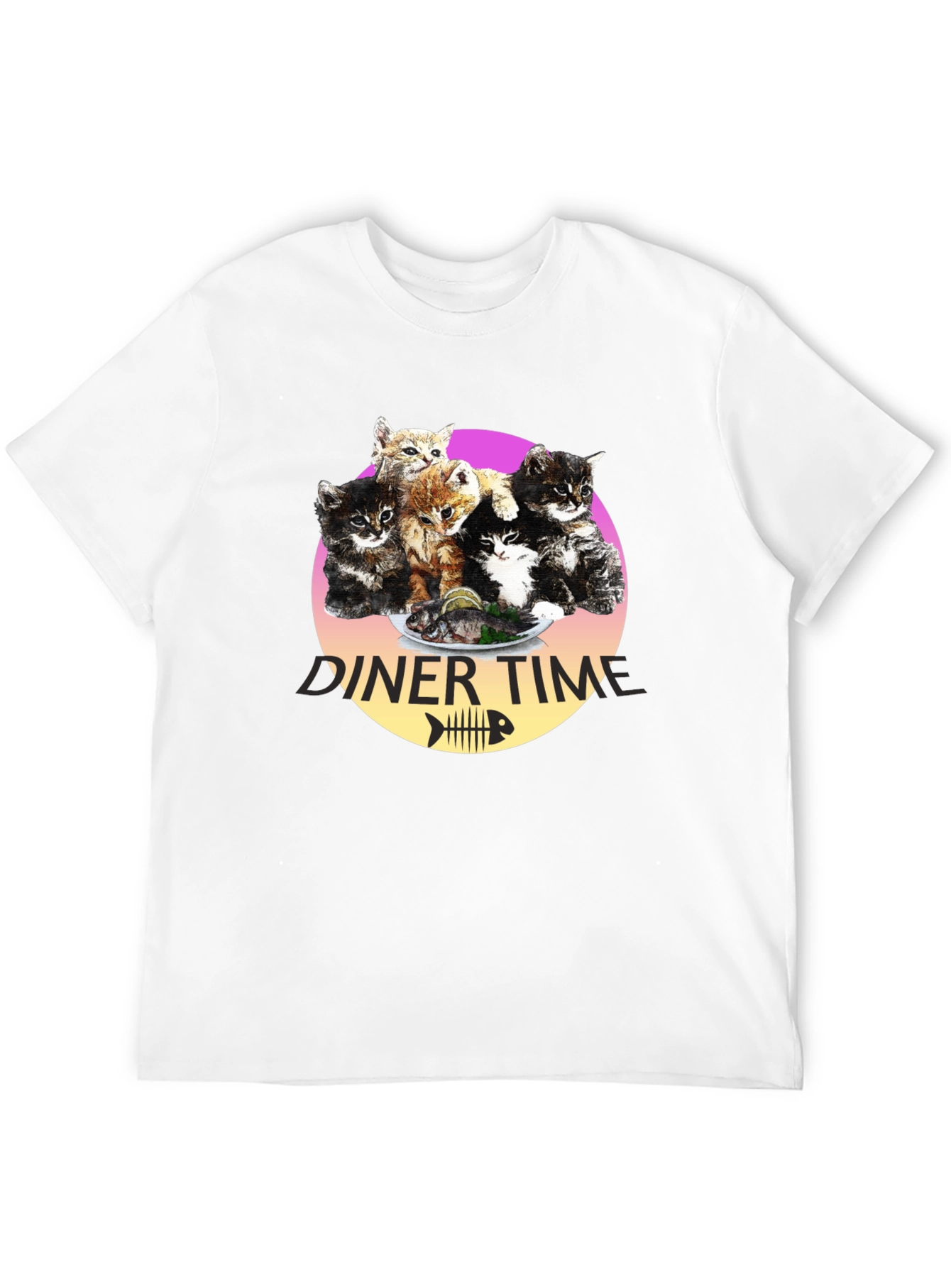 Kitten Diner Time T-Shirt - Funny Cat Lover Tee