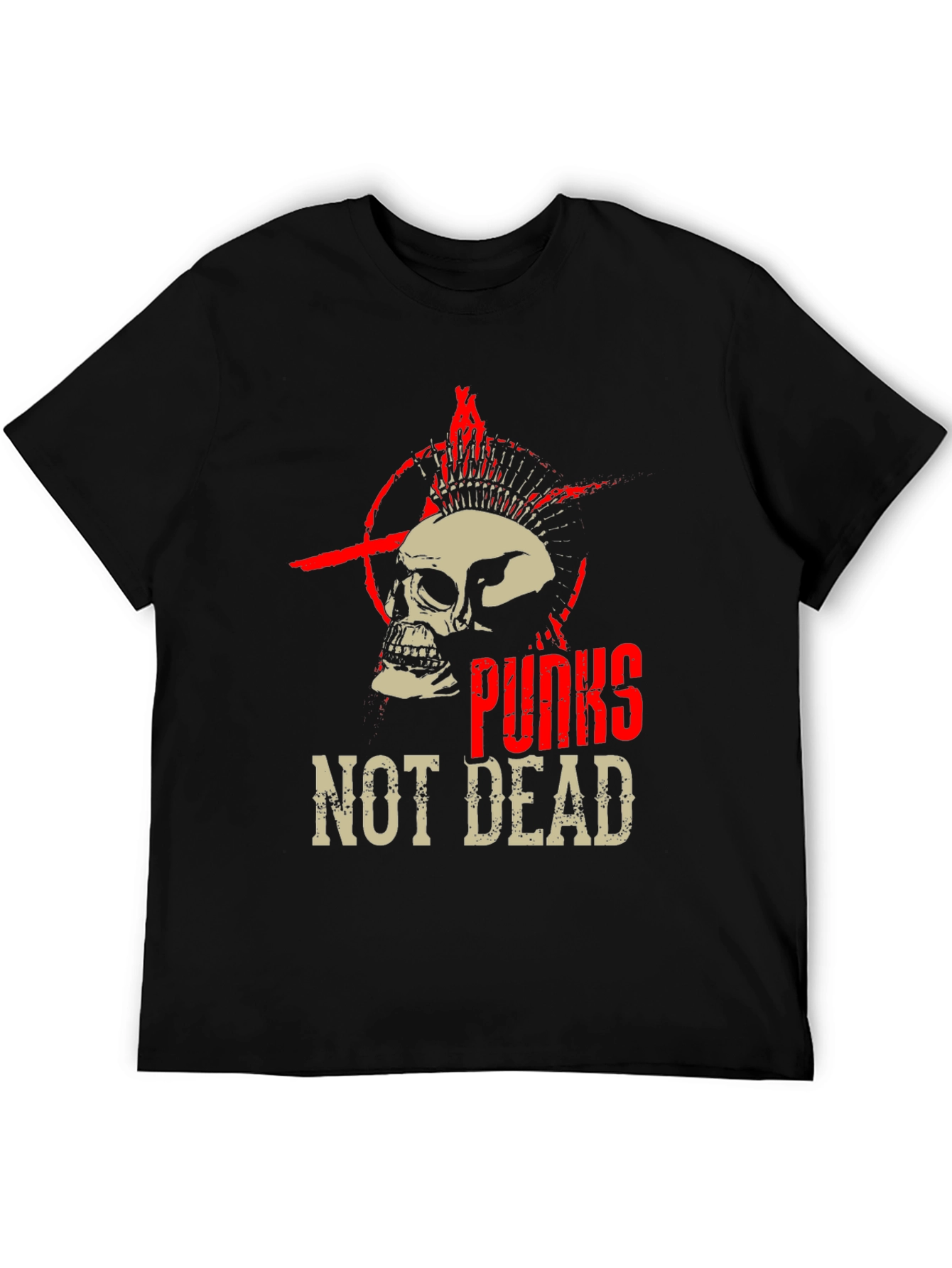 Punk Skull Graphic Tee - Not Dead