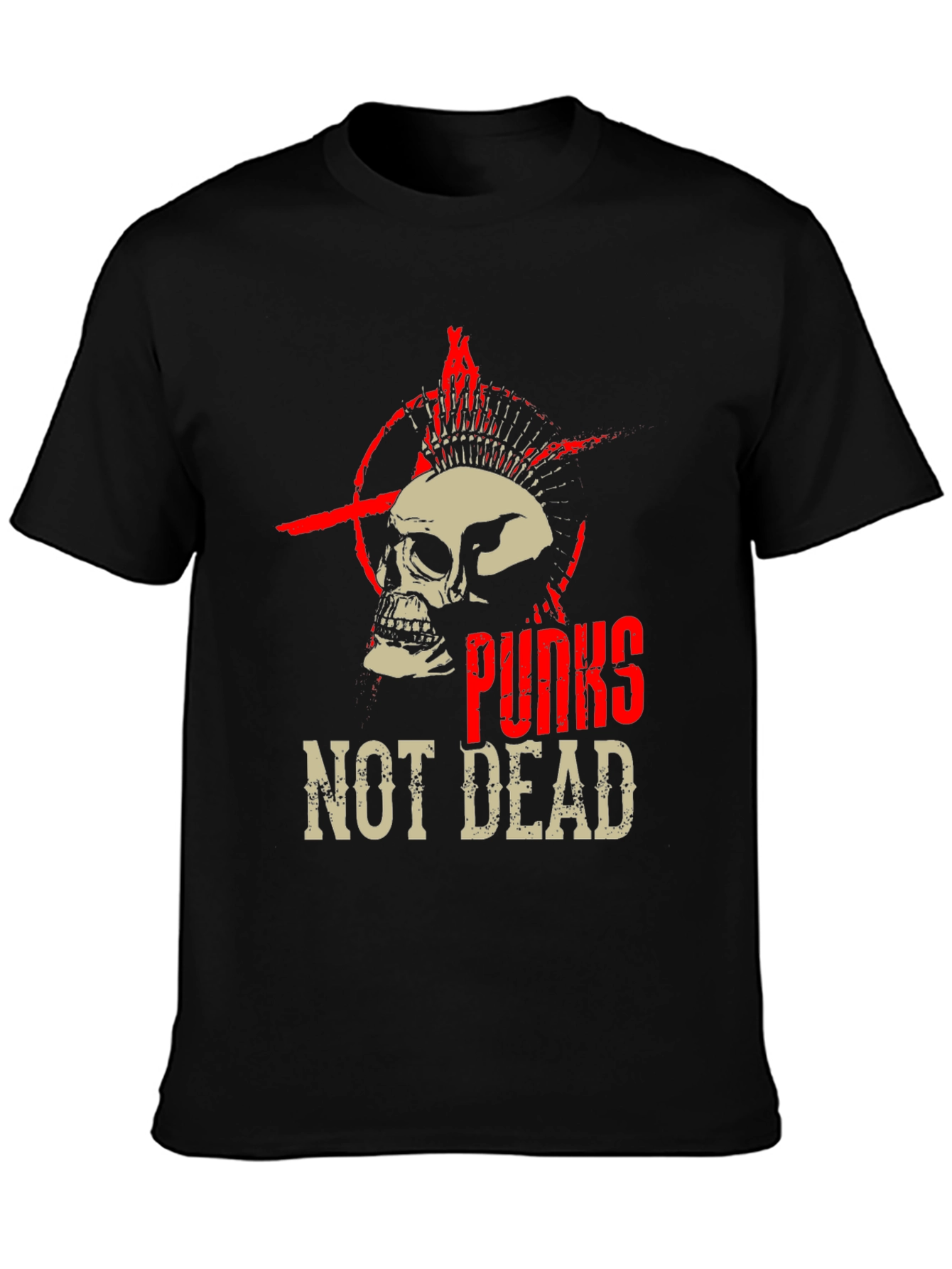 Punk Skull Graphic Tee - Not Dead