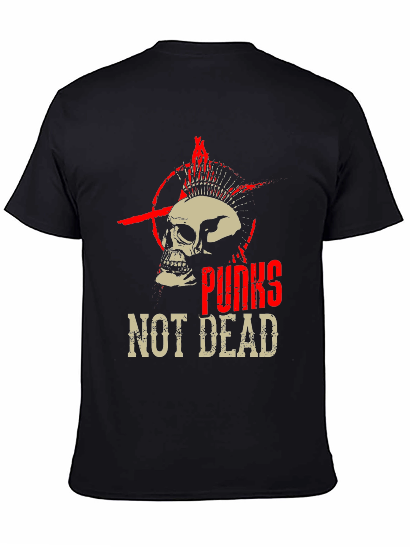 Punk Skull Graphic Tee - Not Dead