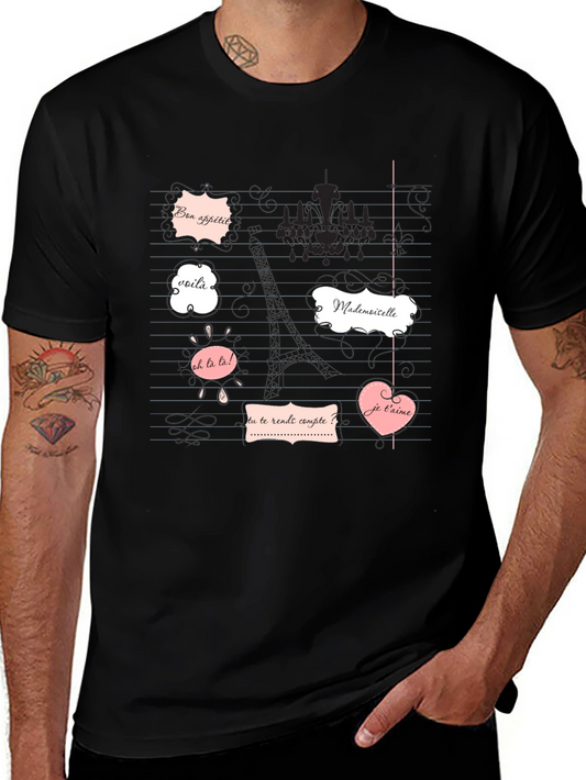 Parisian Phrases Graphic Tee