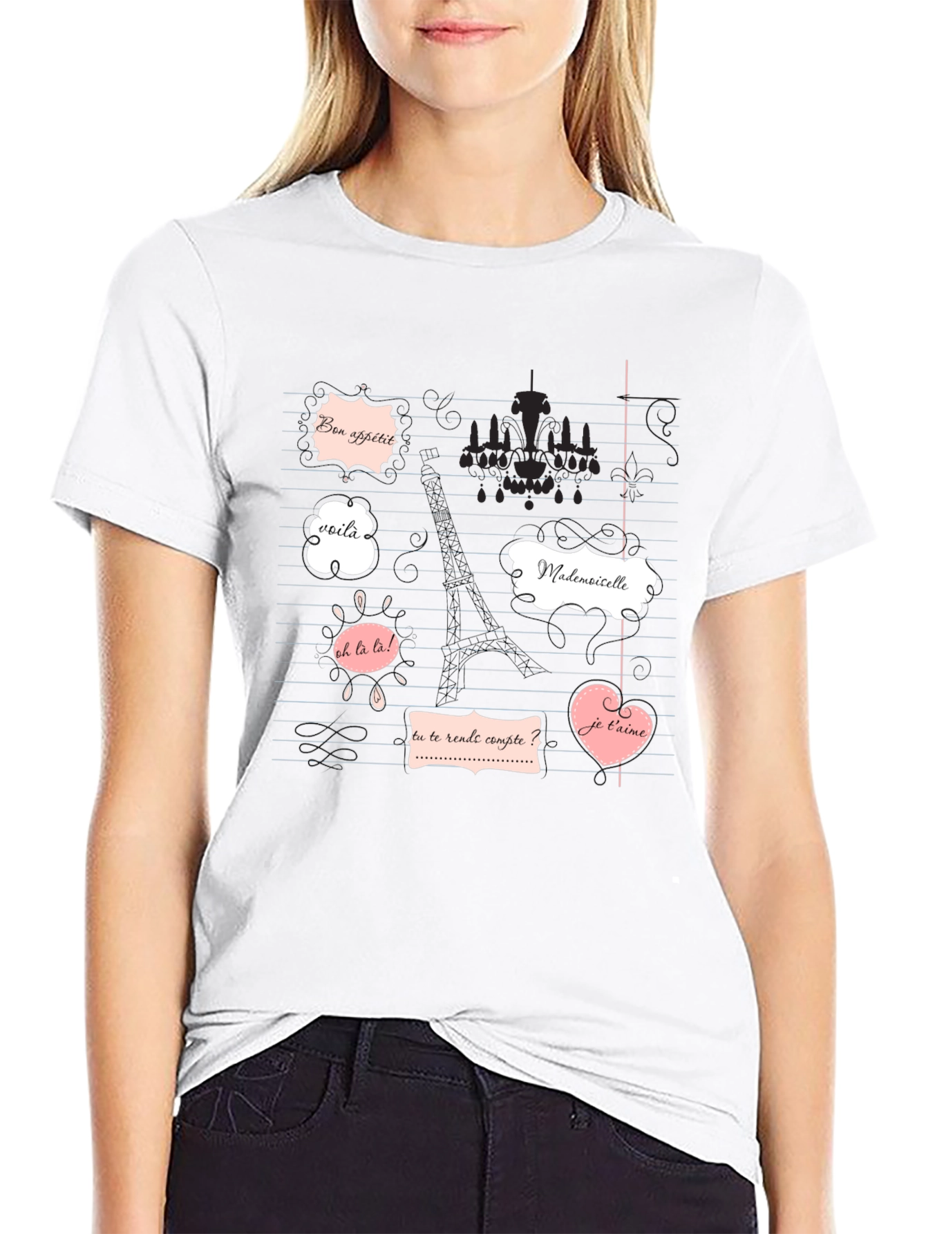 Parisian Phrases Graphic Tee