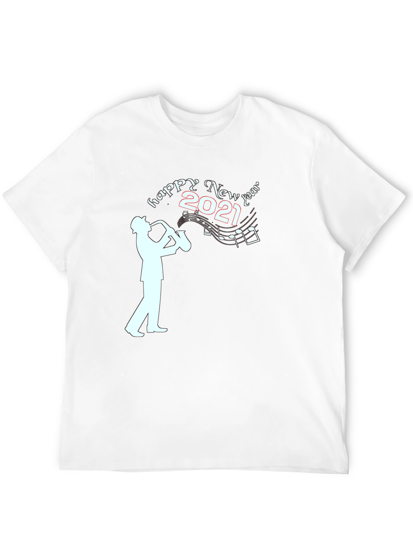 Happy New Year 2021 Saxophone Player T-Shirt