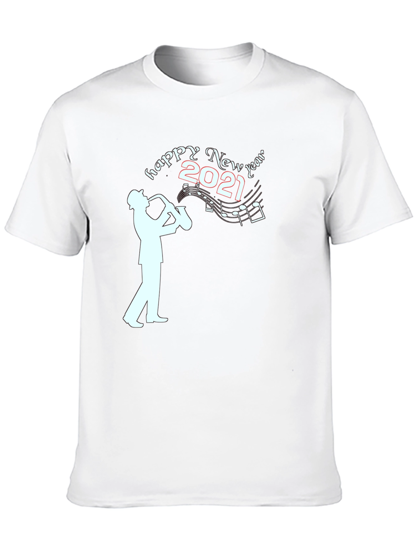 Happy New Year 2021 Saxophone Player T-Shirt