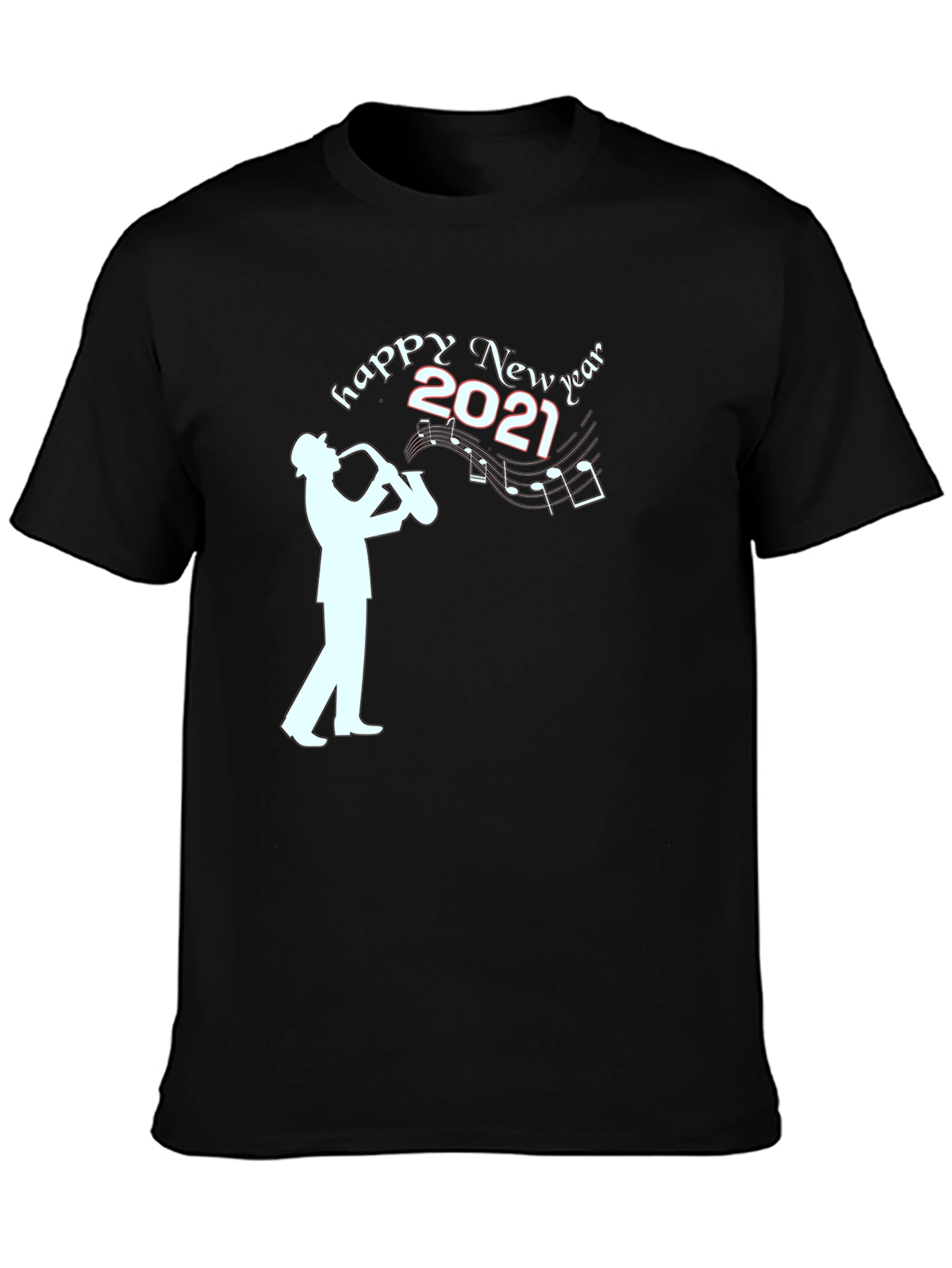 Happy New Year 2021 Saxophone Player T-Shirt