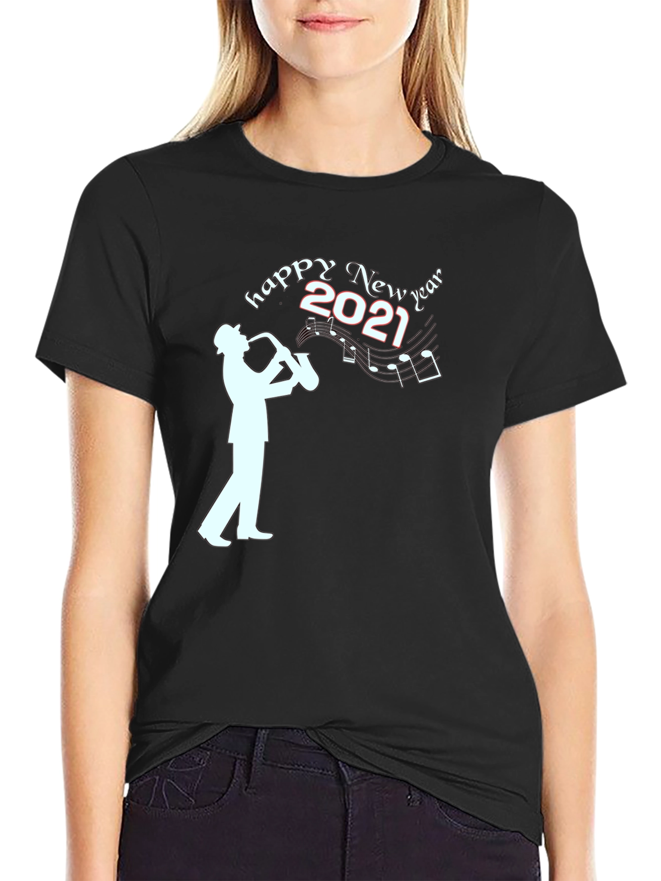 Happy New Year 2021 Saxophone Player T-Shirt