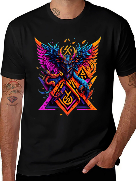 Viking Myth Colorful Graphic Tee - Mens