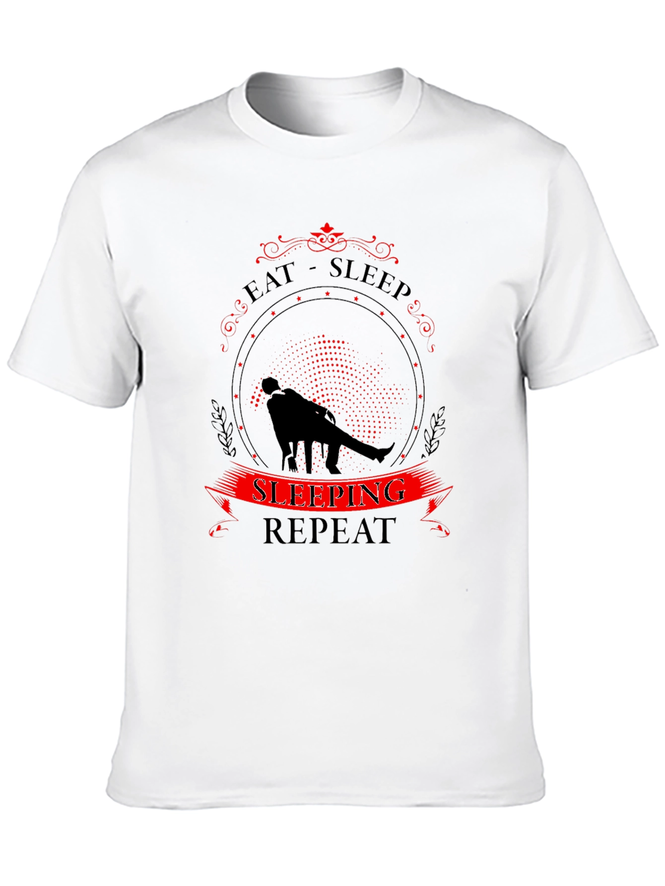 Eat Sleep Sleeping Repeat Black T-Shirt