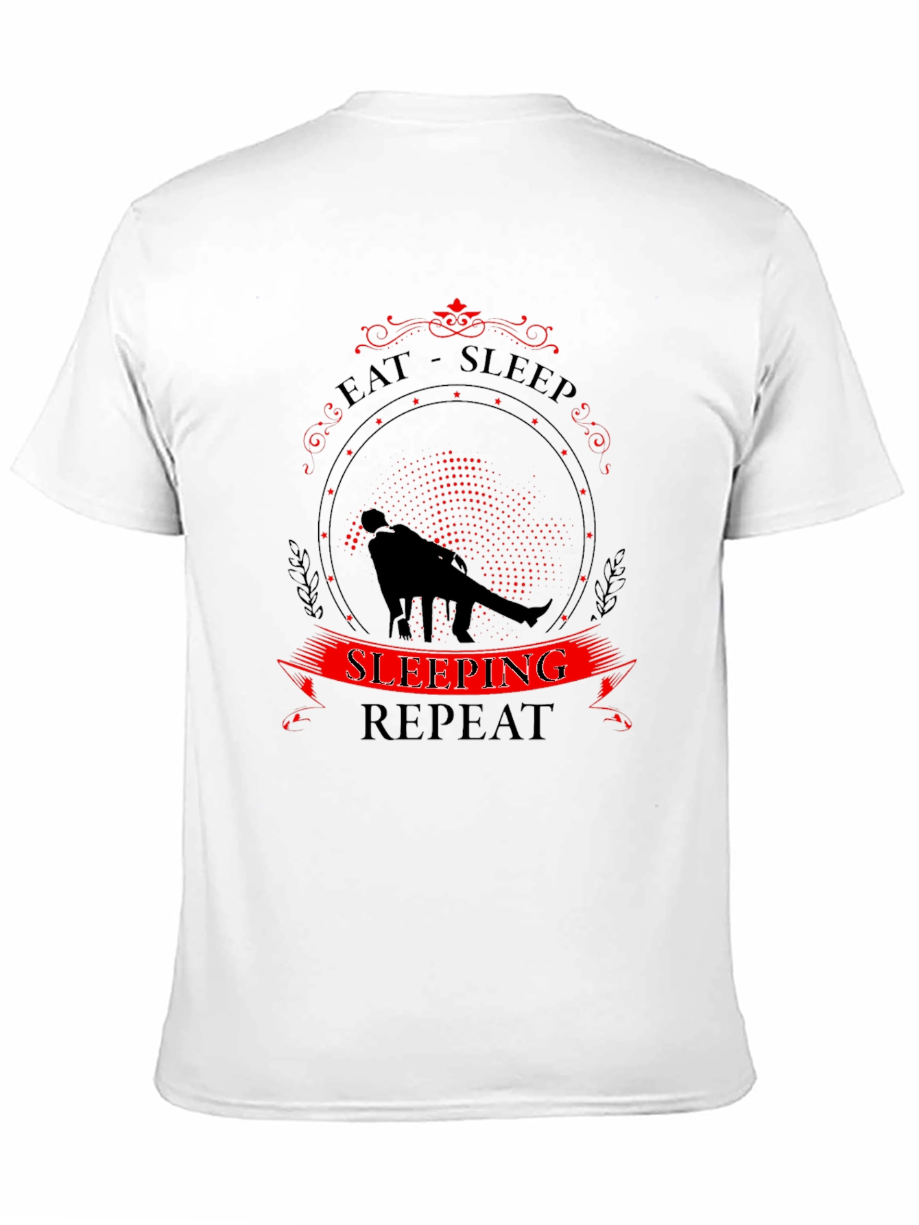 Eat Sleep Sleeping Repeat Black T-Shirt