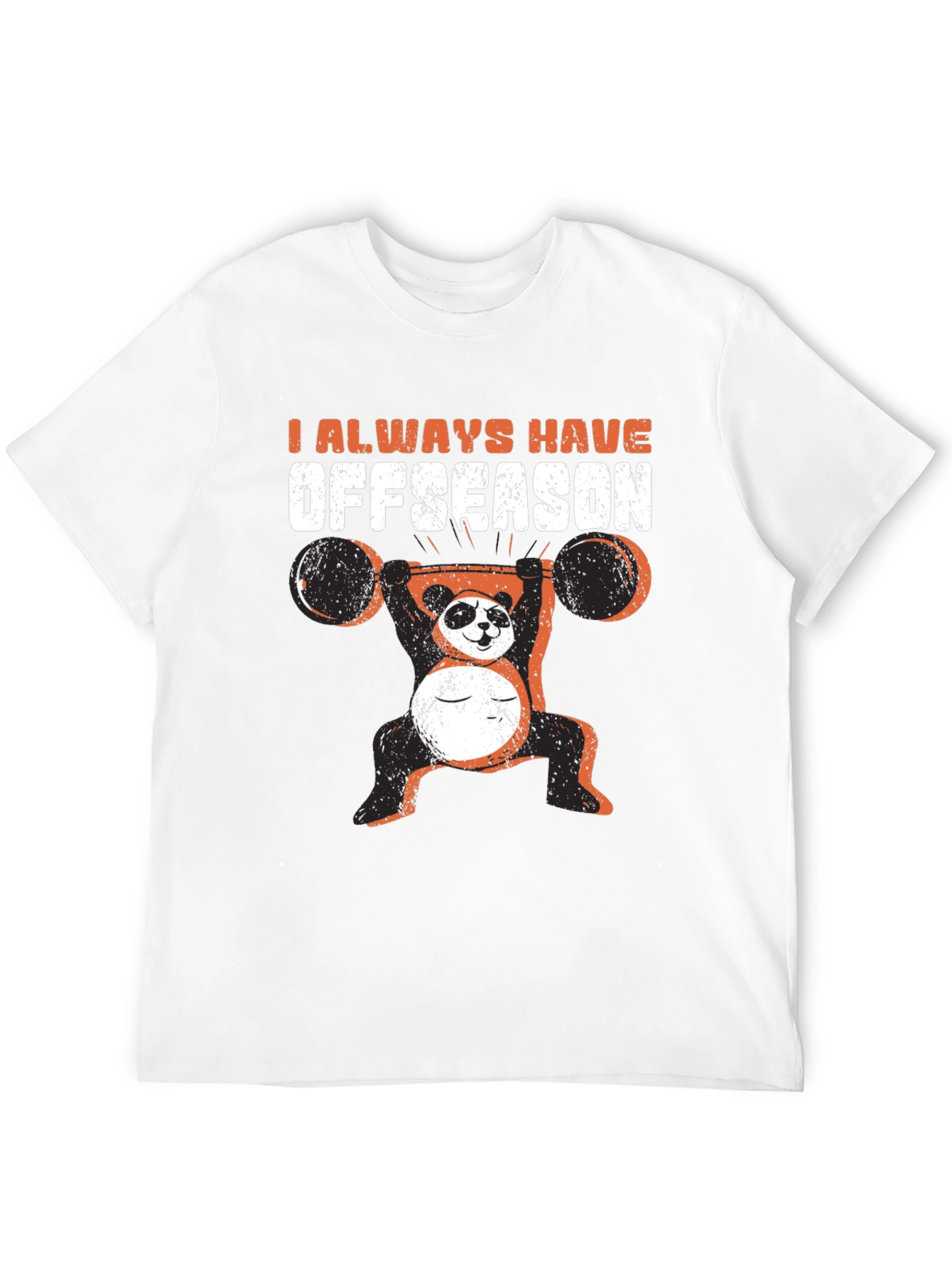 Funny Panda Offseason Black T-Shirt