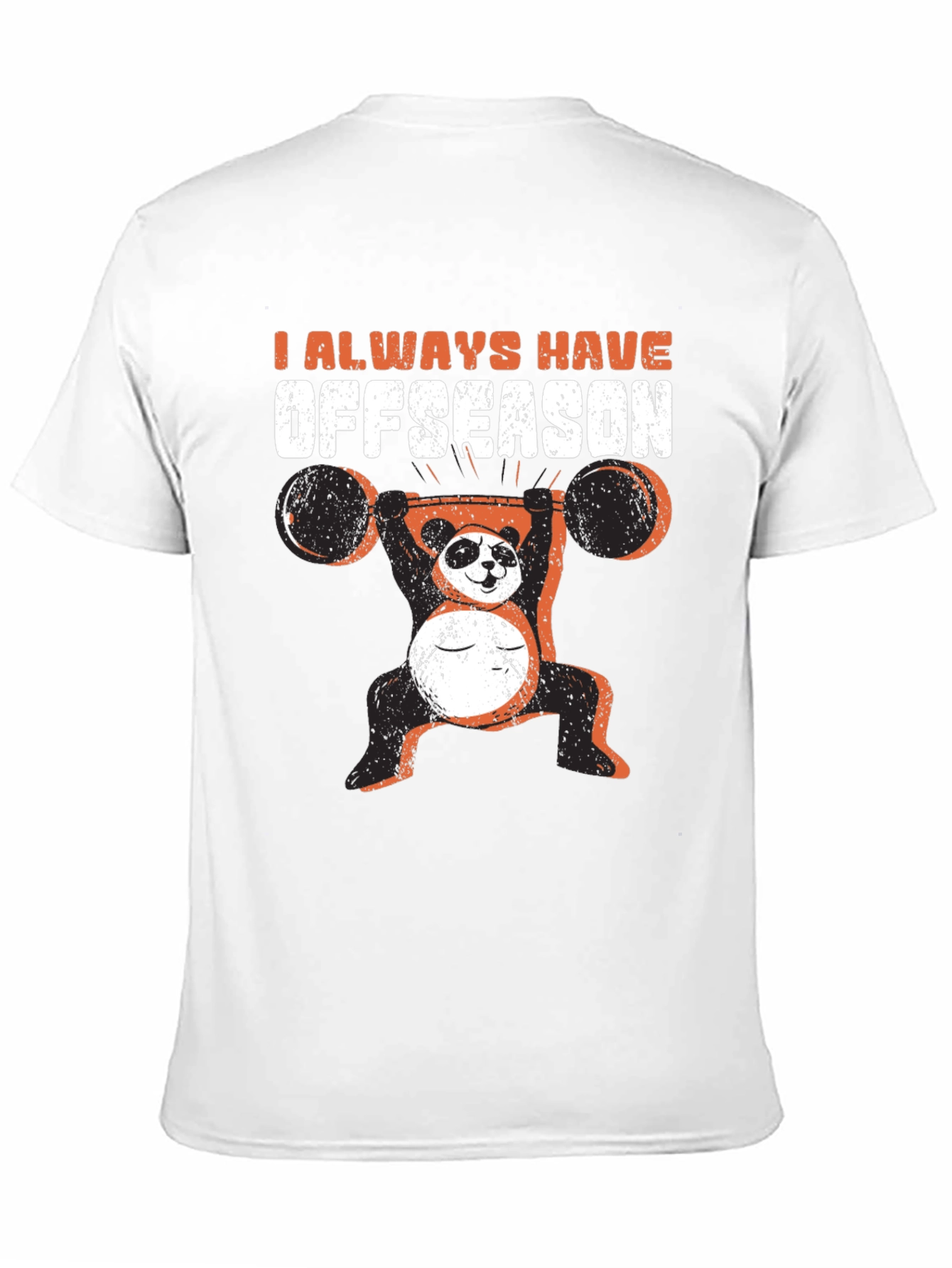 Funny Panda Offseason Black T-Shirt