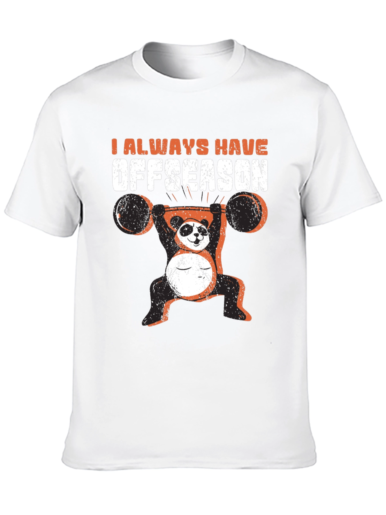 Funny Panda Offseason Black T-Shirt
