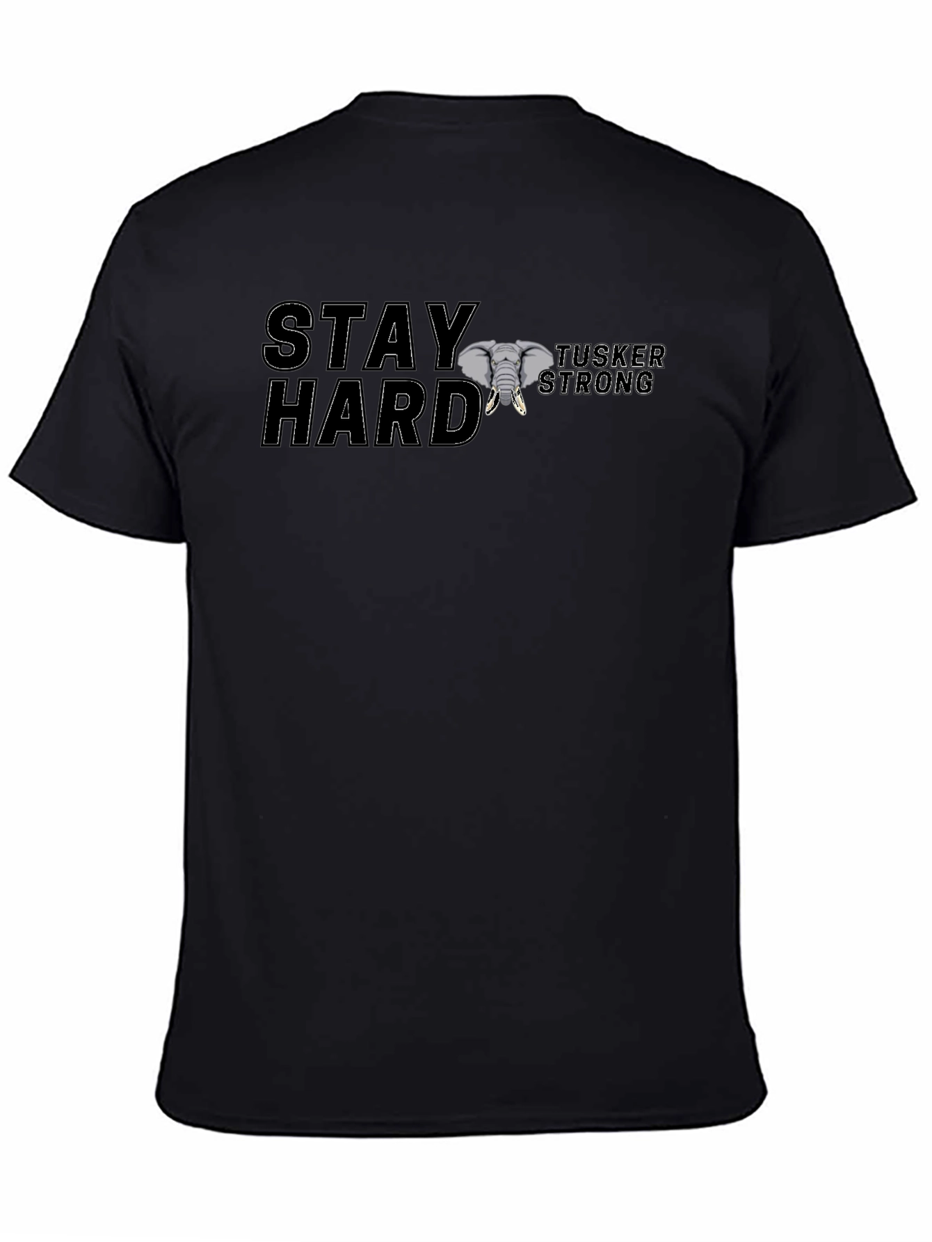 Stay Hard Tusker Strong Black T-Shirt