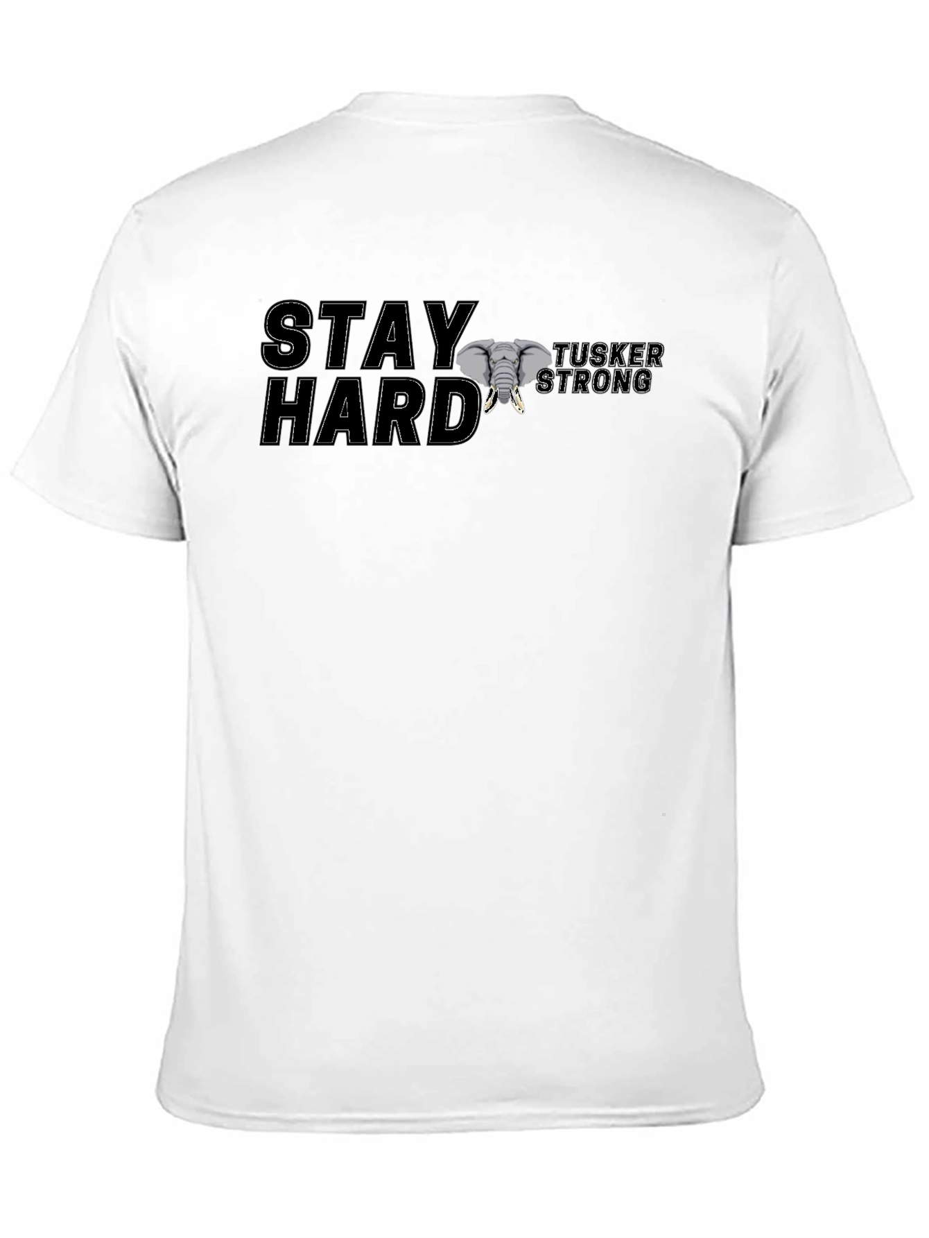 Stay Hard Tusker Strong Black T-Shirt