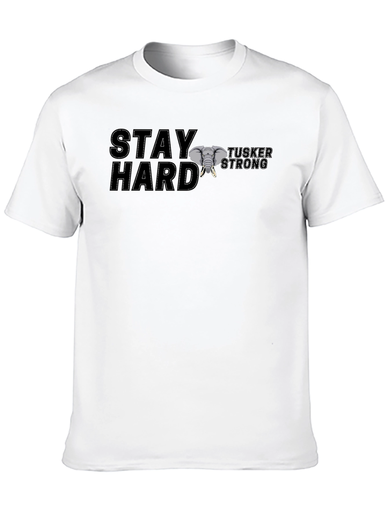 Stay Hard Tusker Strong Black T-Shirt